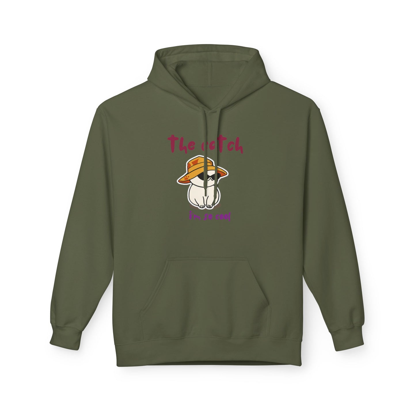 Cool Cat Fleece Hoodie - The Catch Design