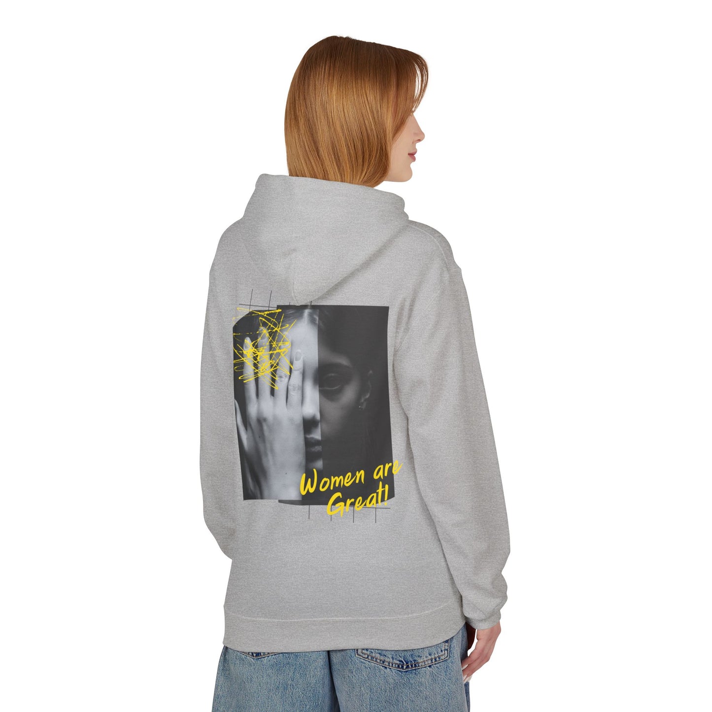 Empowering Women's Fleece Hoodie - "Strong Women Don't Wilt, They Bloom"