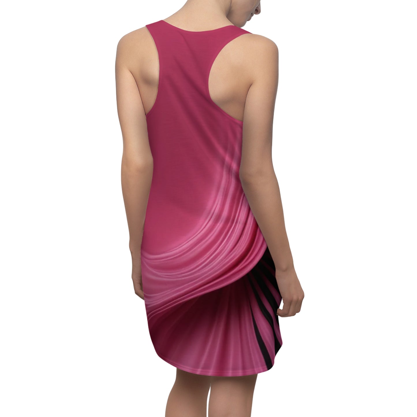 Flowy Pink Racerback Dress - Perfect for Summer, Beach Days, Casual Outings, or Gift for Her, Fashionable and Comfortable - THE CATCH