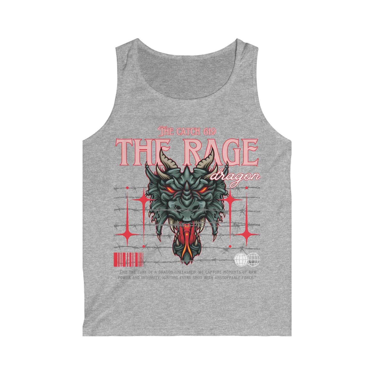 Men's Dragon Rage Tank Top - Bold Graphic Tee for Summer Adventures - THE CATCH