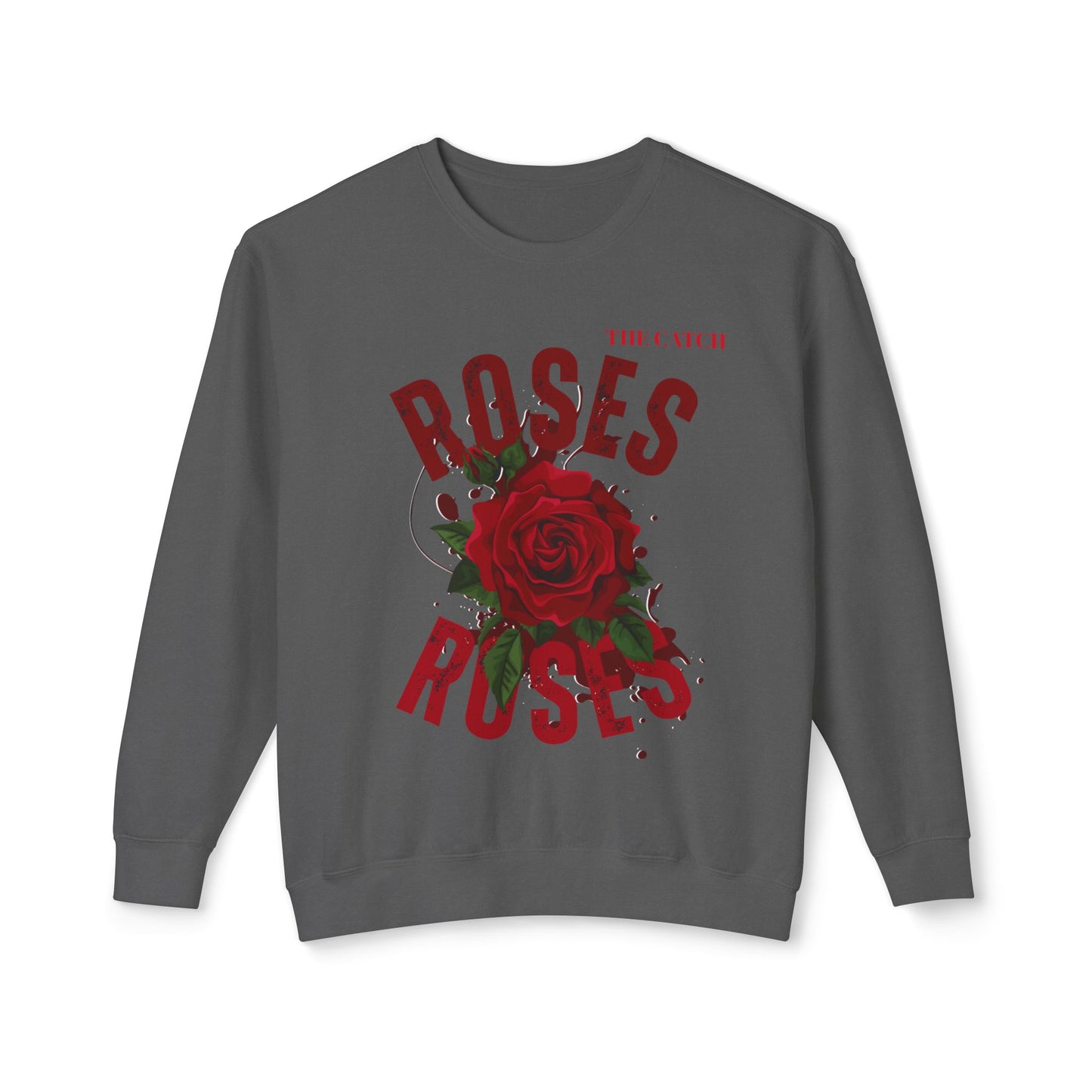 Lightweight Crewneck Sweatshirt - Roses Design