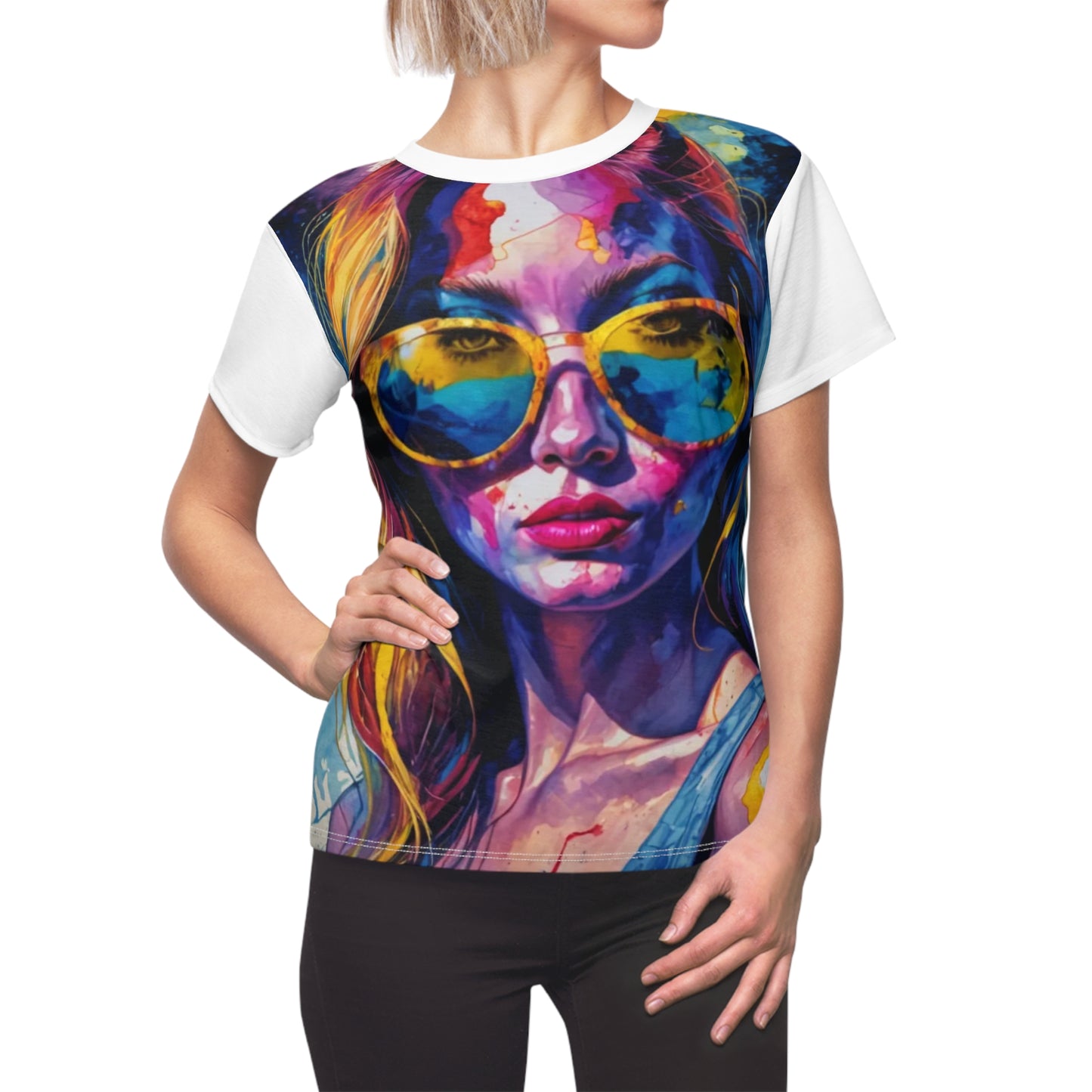 Vibrant Art Print Women's T-Shirt - Colorful Graphic Tee for Trendsetters - THE CATCH