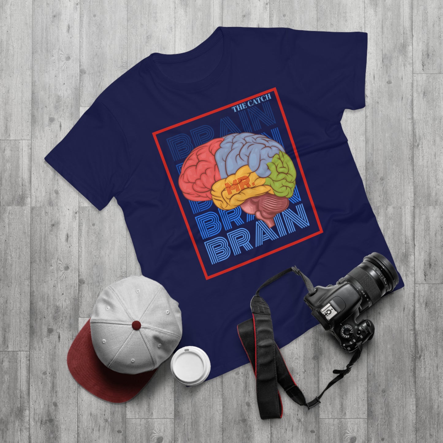 Colorful Brain Graphic T-Shirt - Unique Menswear for Science Lovers