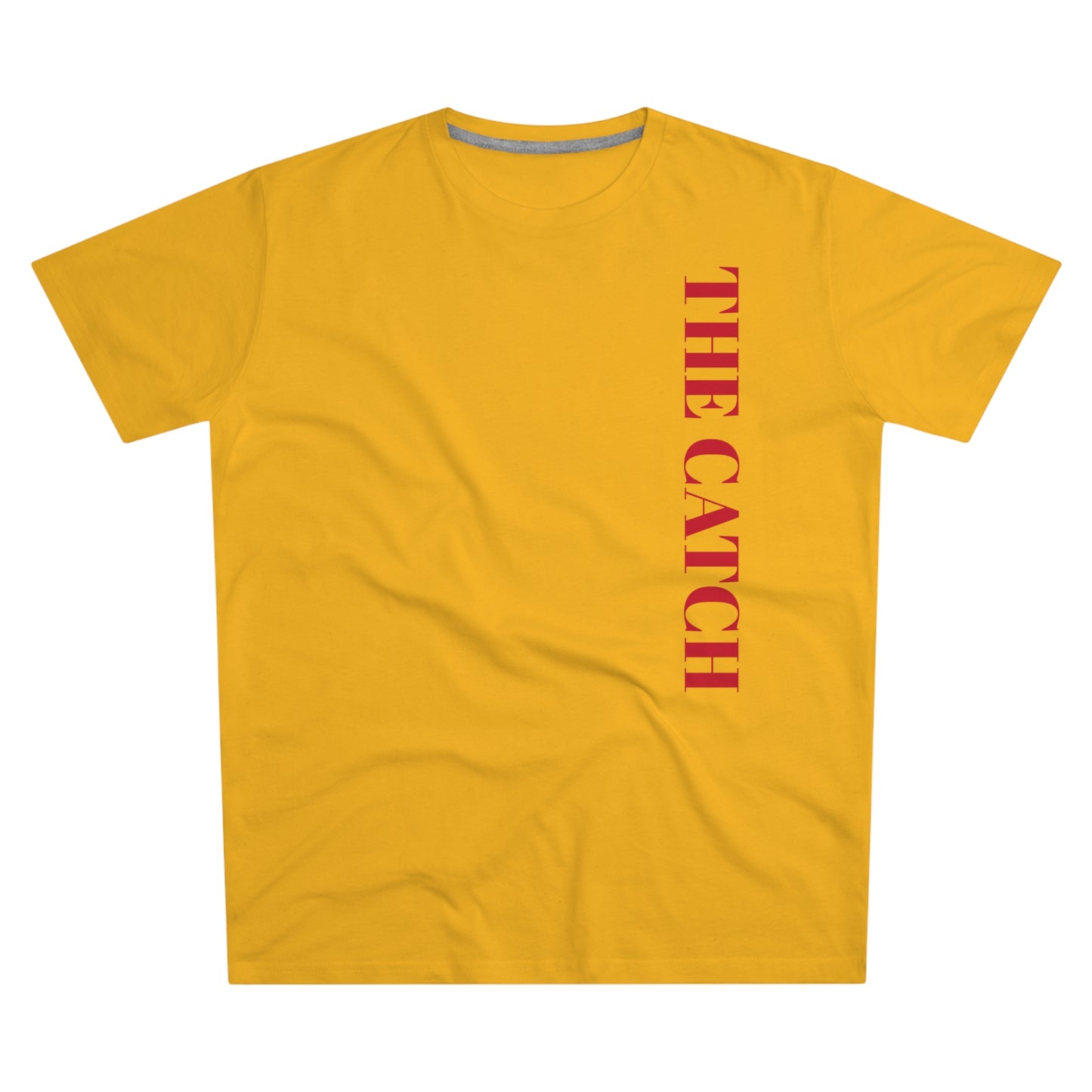 Urban Fashion Men's Modern-fit Tee - 'THE CATCH' Graphic Shirt for Trendsetters - THE CATCH