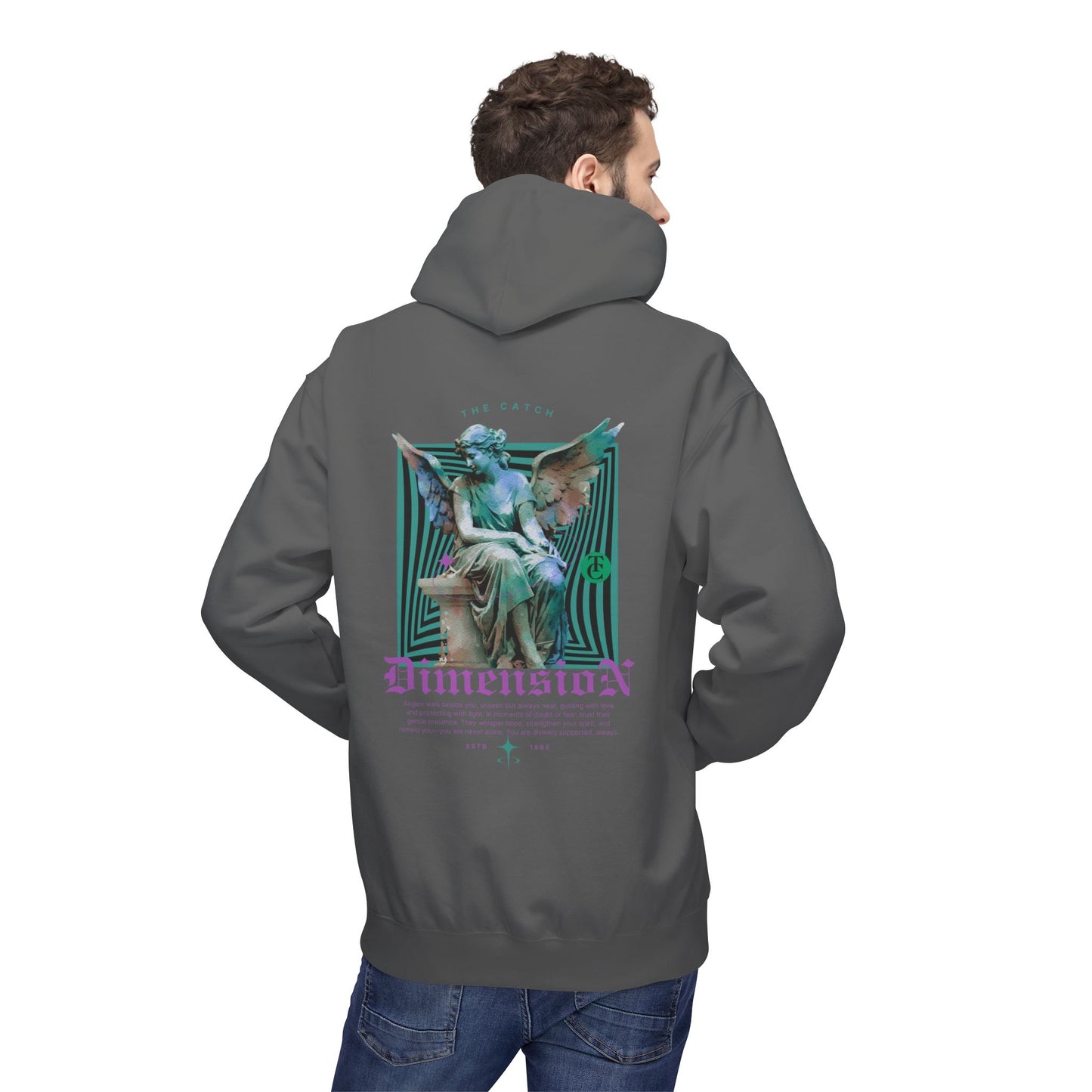 Cosmic Dimension Hoodie | Softstyle Fleece Wear, Unique Graphic Pullover, Gift for Astronomers, Casual Streetwear