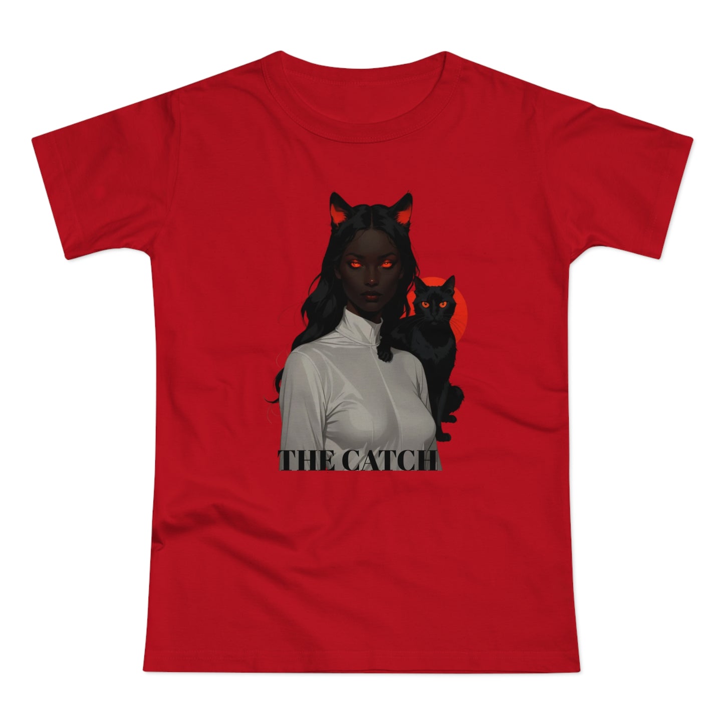 The Catch Women's T-Shirt - Stylish Cat-Themed Graphic Tee for Cat Lovers - THE CATCH