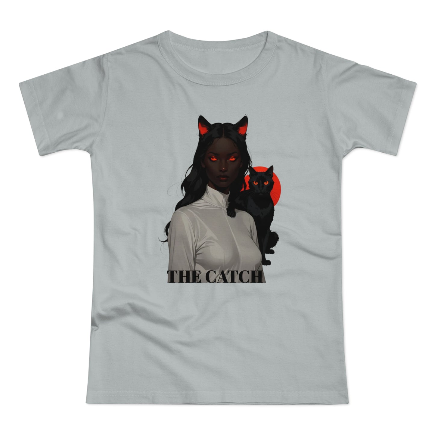 The Catch Women's T-Shirt - Stylish Cat-Themed Graphic Tee for Cat Lovers - THE CATCH