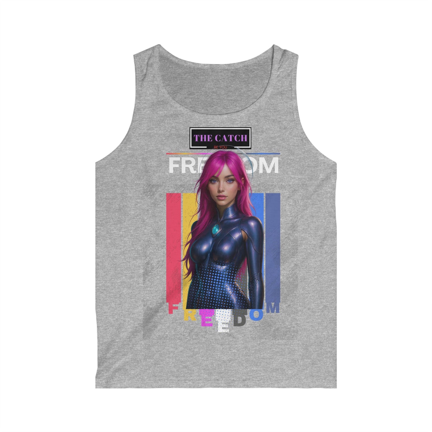 Men's Freedom Graphic Tank Top, Casual Wear, Summer Style