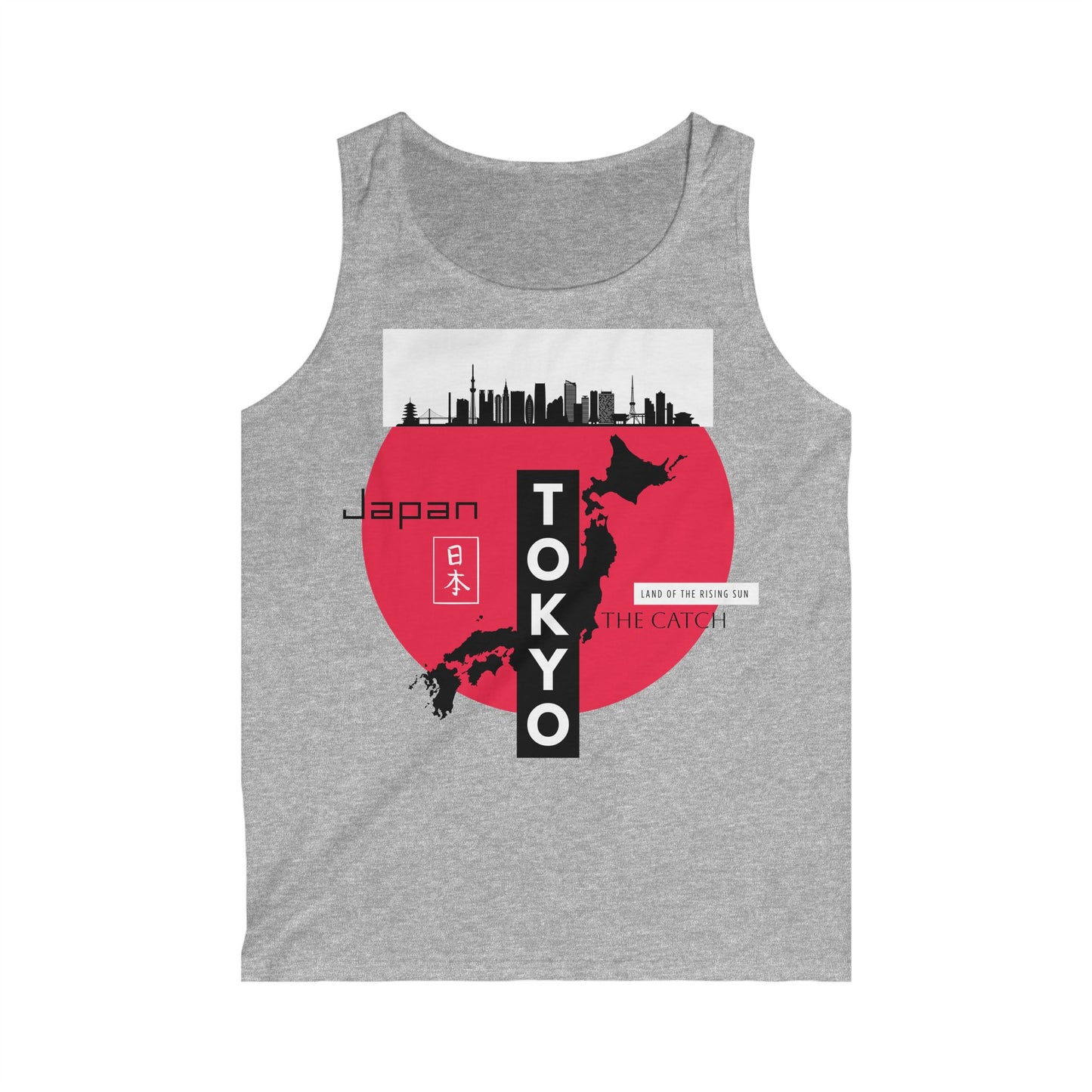 Tokyo Japan Graphic Men's Softstyle Tank Top - Perfect for Summer Travels - THE CATCH