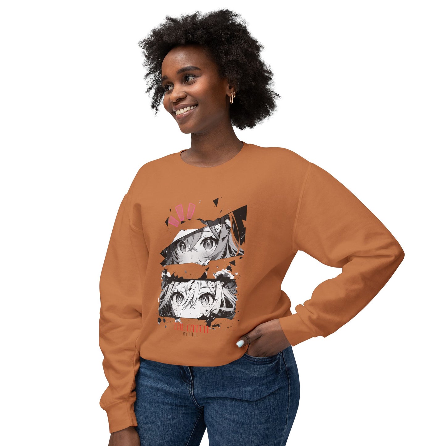 Anime Graphic Women's Lightweight Crewneck Sweatshirt - Perfect Gift for Fans