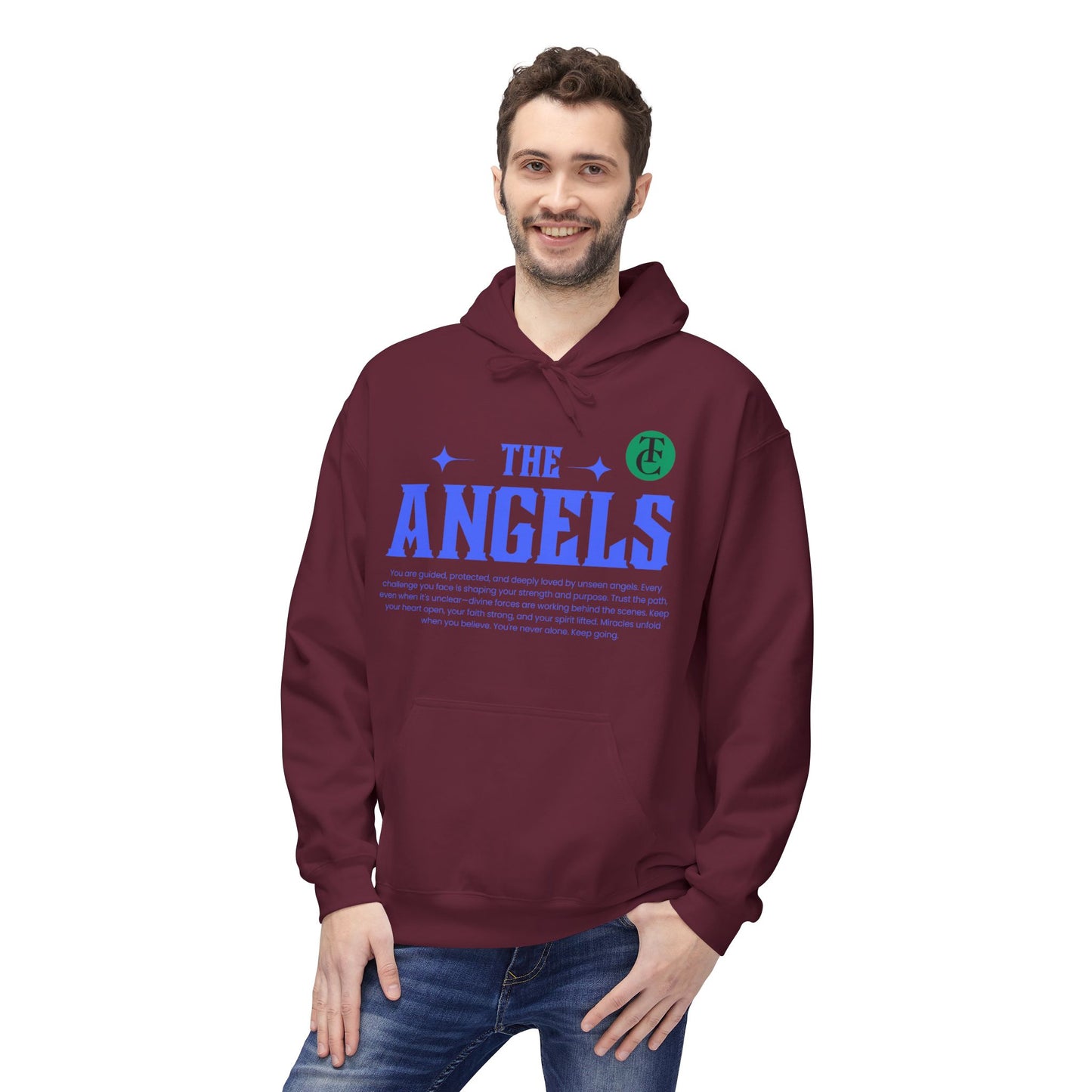Angels Graphic Hoodie -Midweight Softstyle Fleece for Casual Comfort - THE CATCH