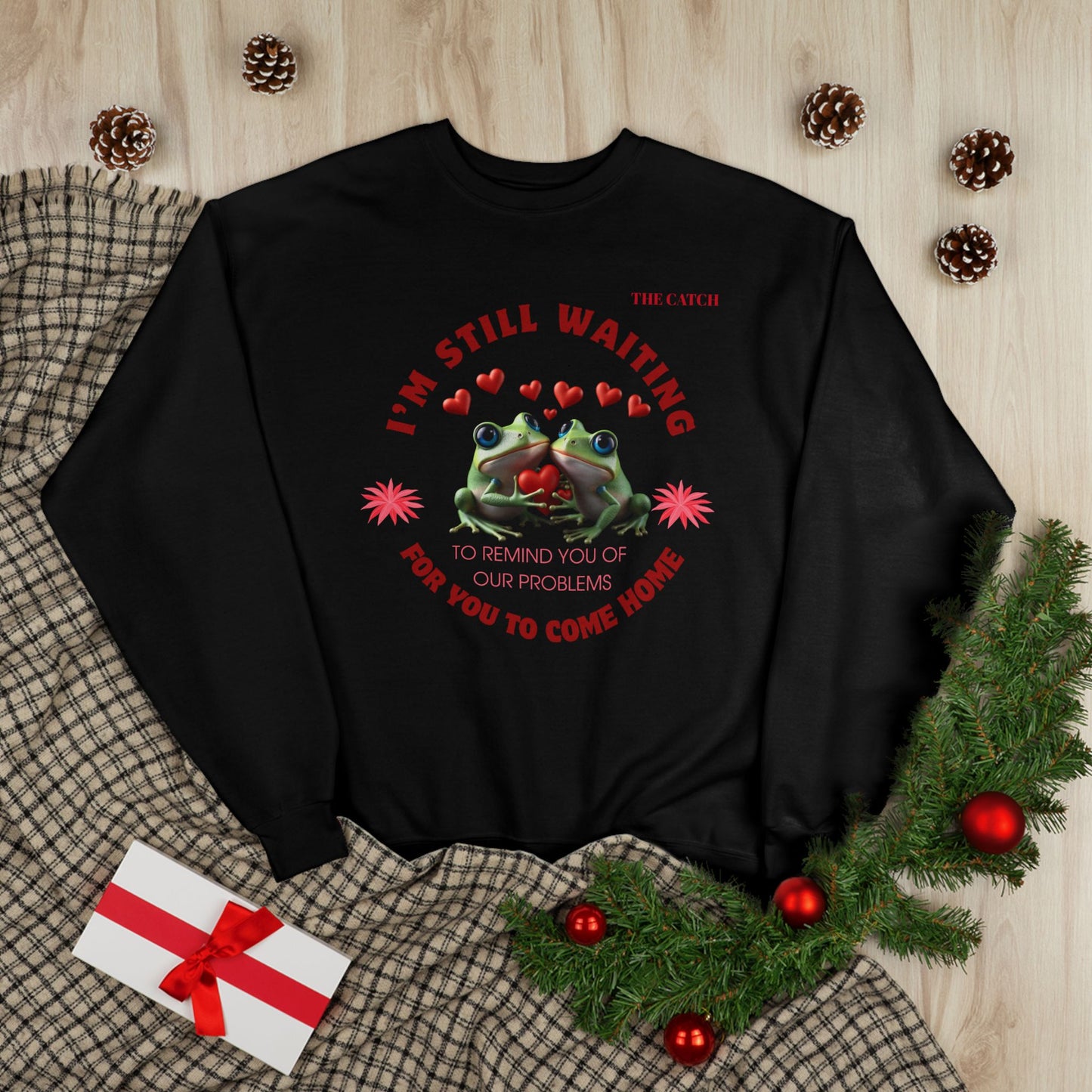 Eco-Friendly Frog Crewneck Sweatshirt - "I’m Still Waiting for You to Come Home"