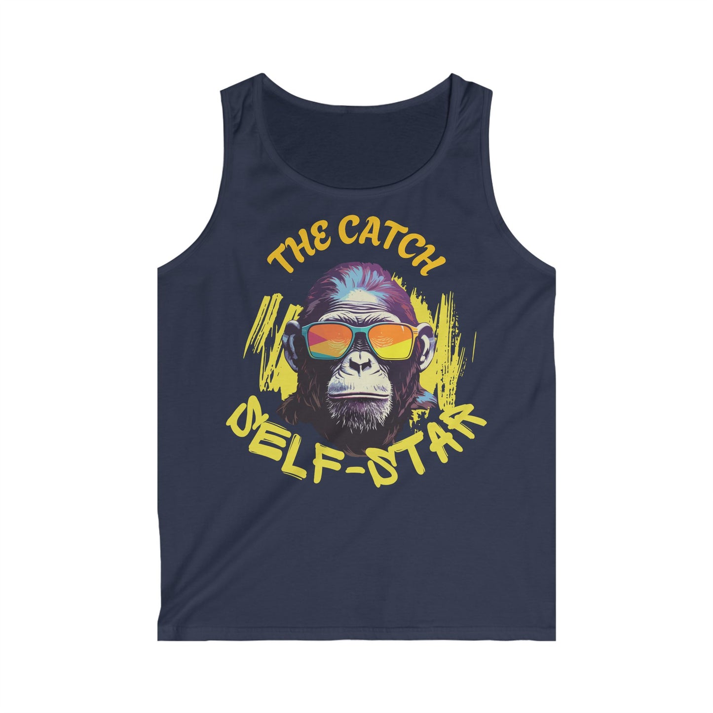 Men's Self-Star Monkey Tank Top - Trendy Graphic Tee for Summer Fun