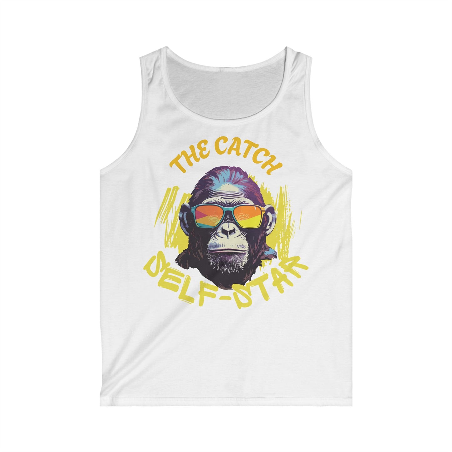 Men's Self-Star Monkey Tank Top - Trendy Graphic Tee for Summer Fun