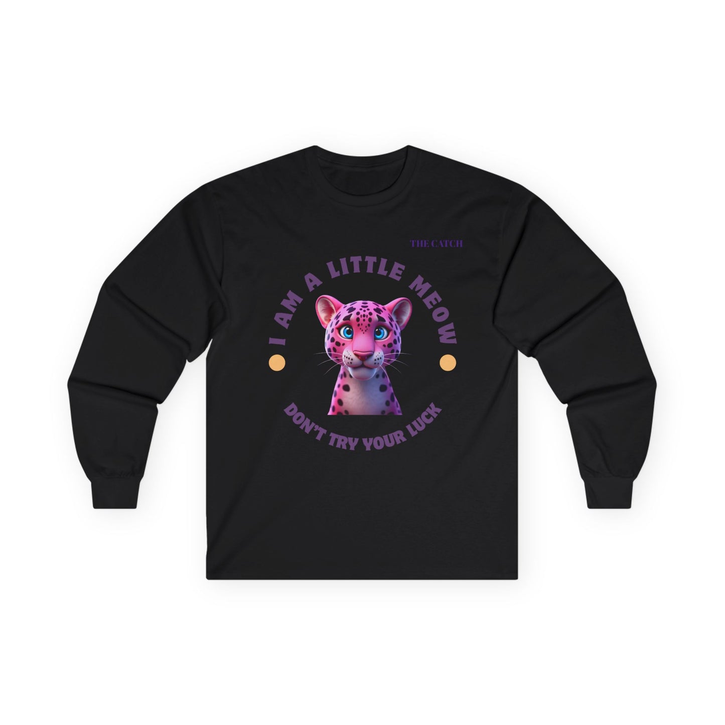 Funny Cat Long Sleeve Tee - "I Am A Little Meow" - Ultra Cotton