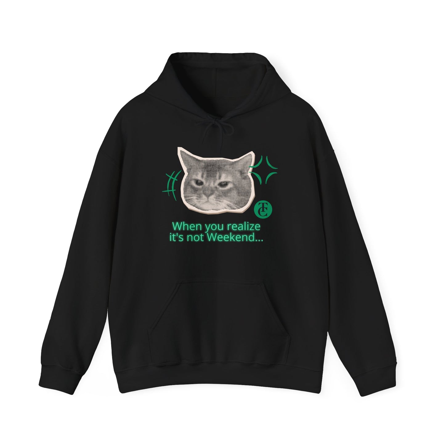 Cat Humor Sweatshirt, Funny Hoodie, Weekend Vibes Sweatshirt, Hoodie, Gift for Cat Lovers, Cute Cat Apparel - THE CATCH