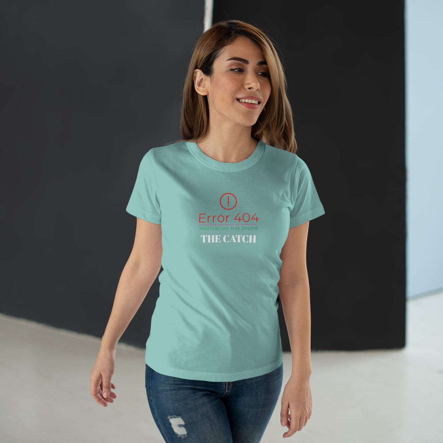 Error 404 Motivation Not Found Women's T-Shirt - Fun Yellow Tee for Laughs
