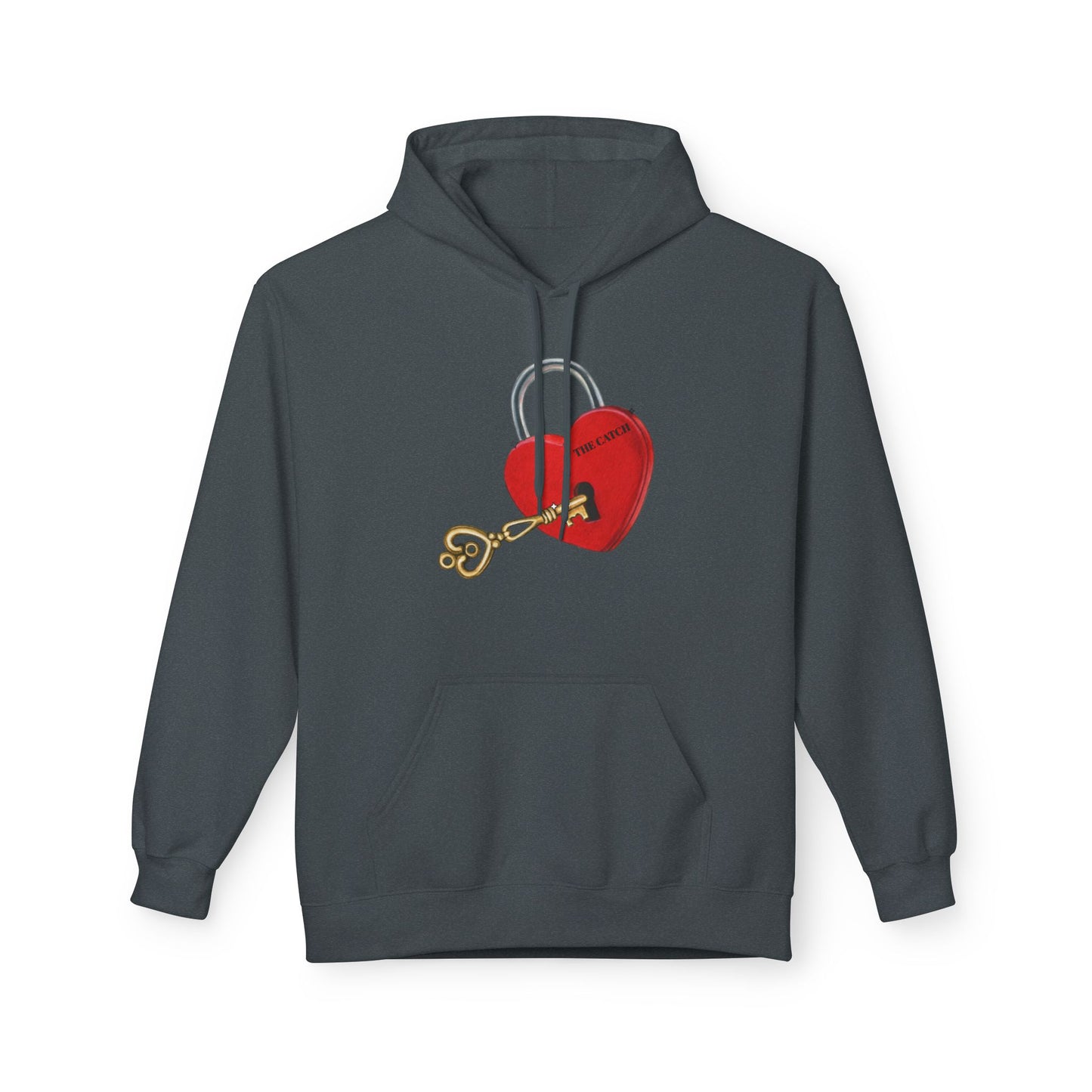 Heart Lock & Key Fleece Hoodie - Cozy Valentine’s Day Gift - THE CATCH