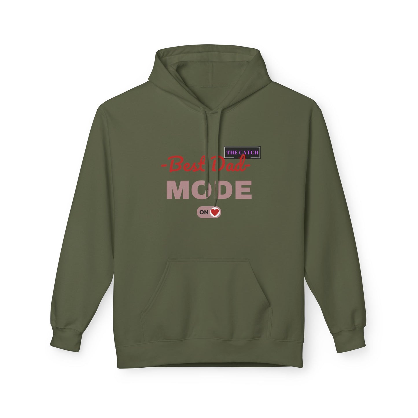 Best Dad Mode Fleece Hoodie, Comfortable Gift for Fathers, Dad Apparel, Cozy Hoodie for Men, Parent Gift, Casual Wear - THE CATCH