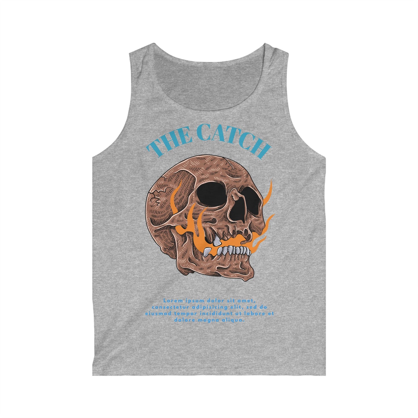 Men's Softstyle Tank Top - "The Catch" Skull Design