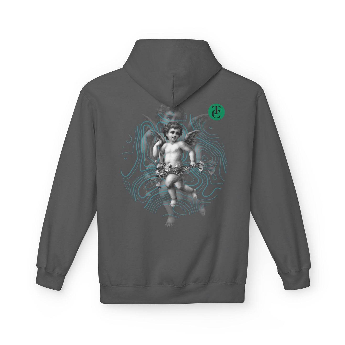 Fleece Hoodie with Cupid Design - Softstyle, Comfortable, Perfect for Casual Wear