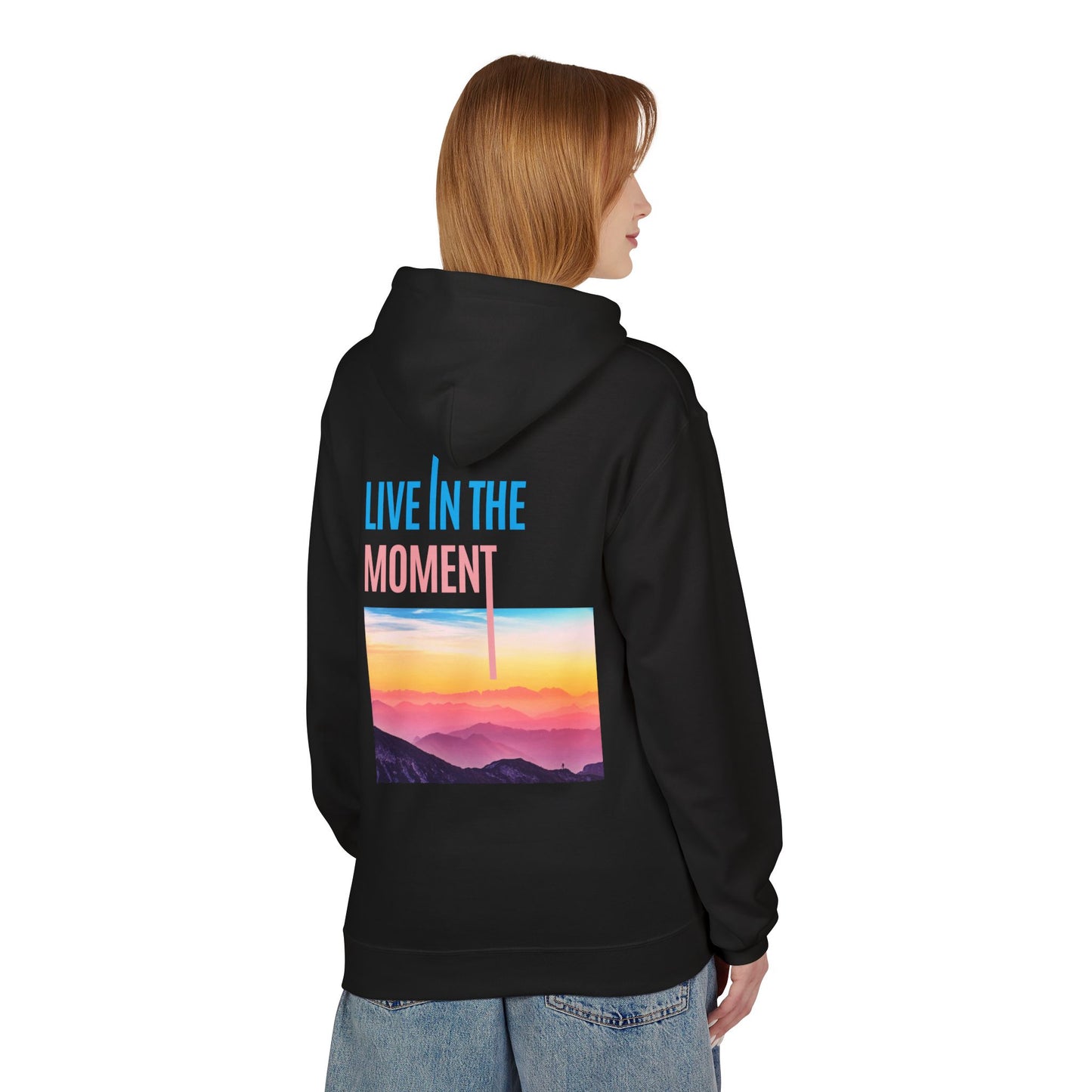 Midweight Hoodie - "Live in the Moment" Casual Fleece Sweatshirt - THE CATCH