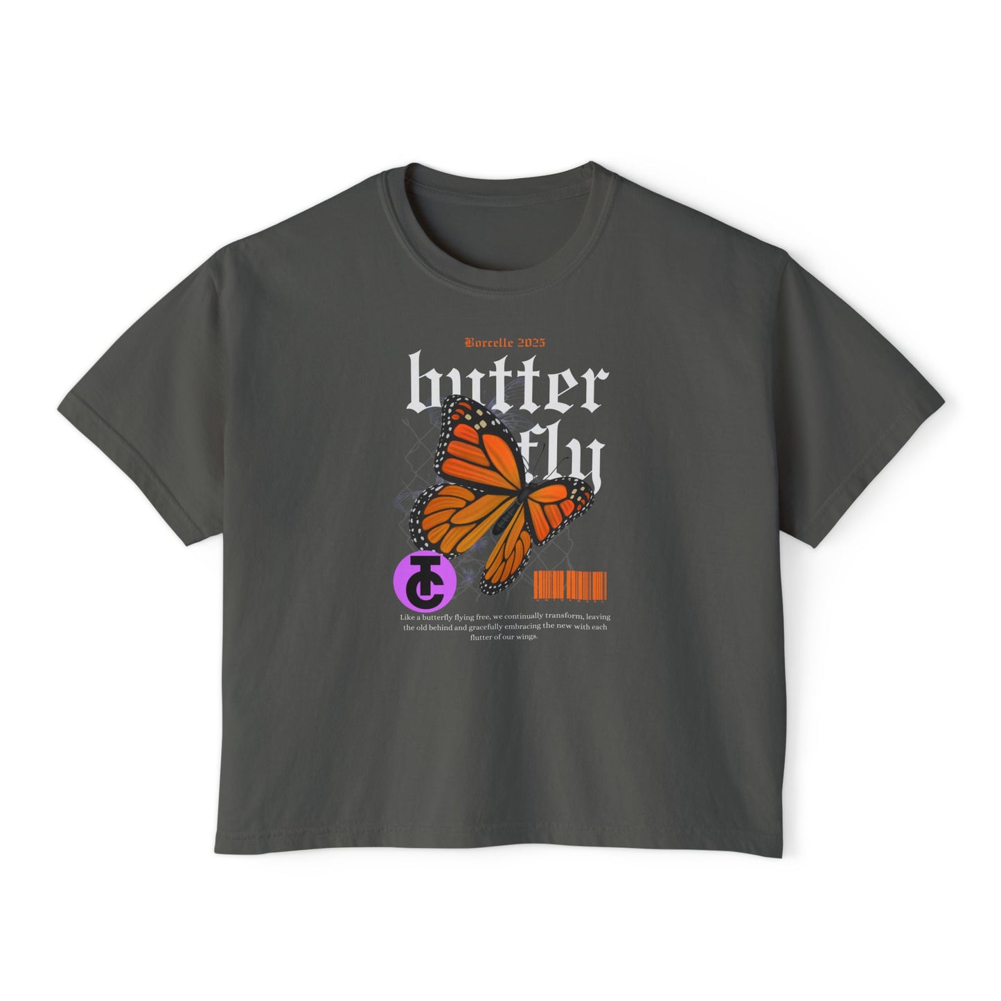 Bohemian Butterfly Women's Boxy Tee, Casual Tee, Graphic Tee, Summer Shirt, Nature Lover Gift - THE CATCH