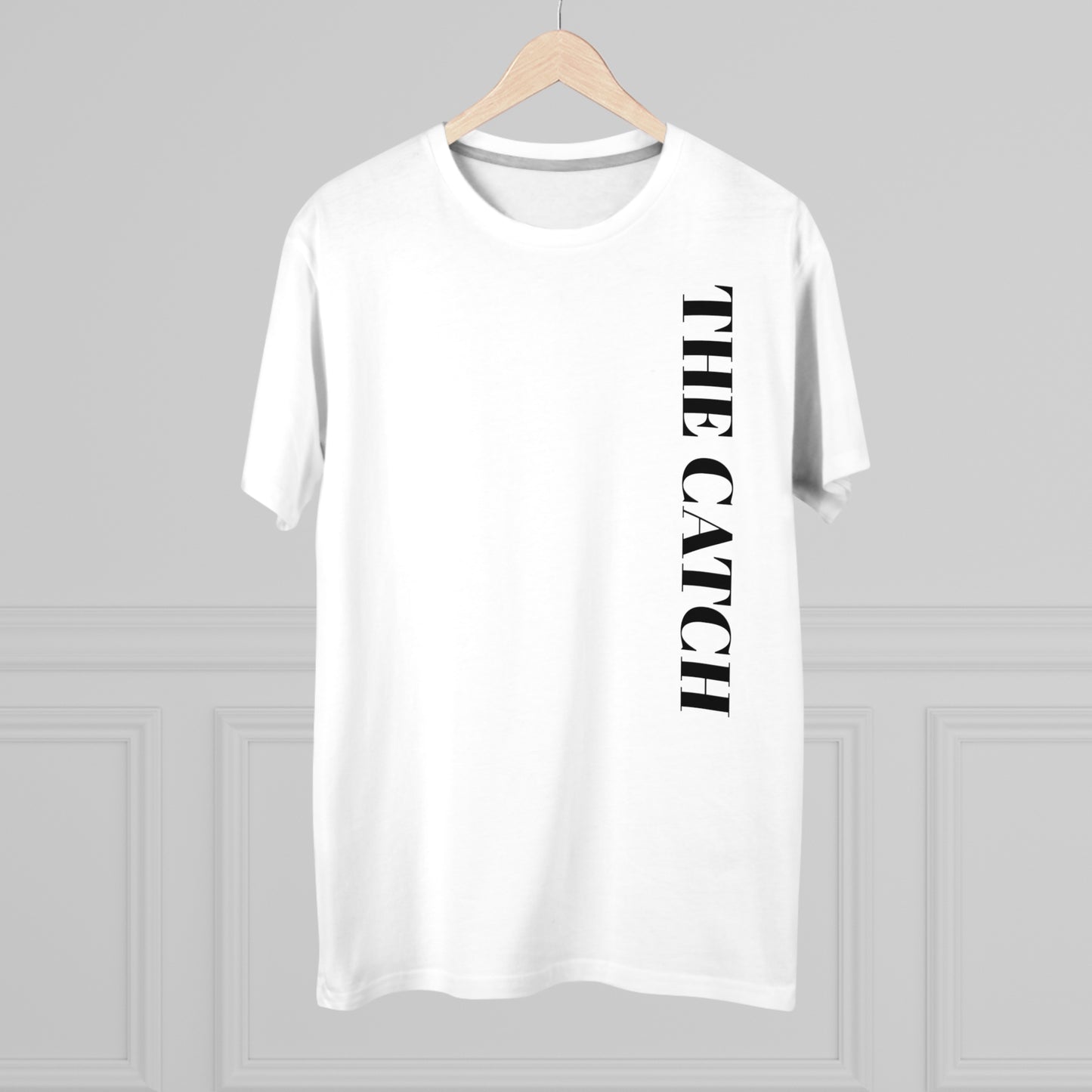 Urban Fashion Men's Modern-fit Tee - 'THE CATCH' Graphic Shirt for Trendsetters - THE CATCH