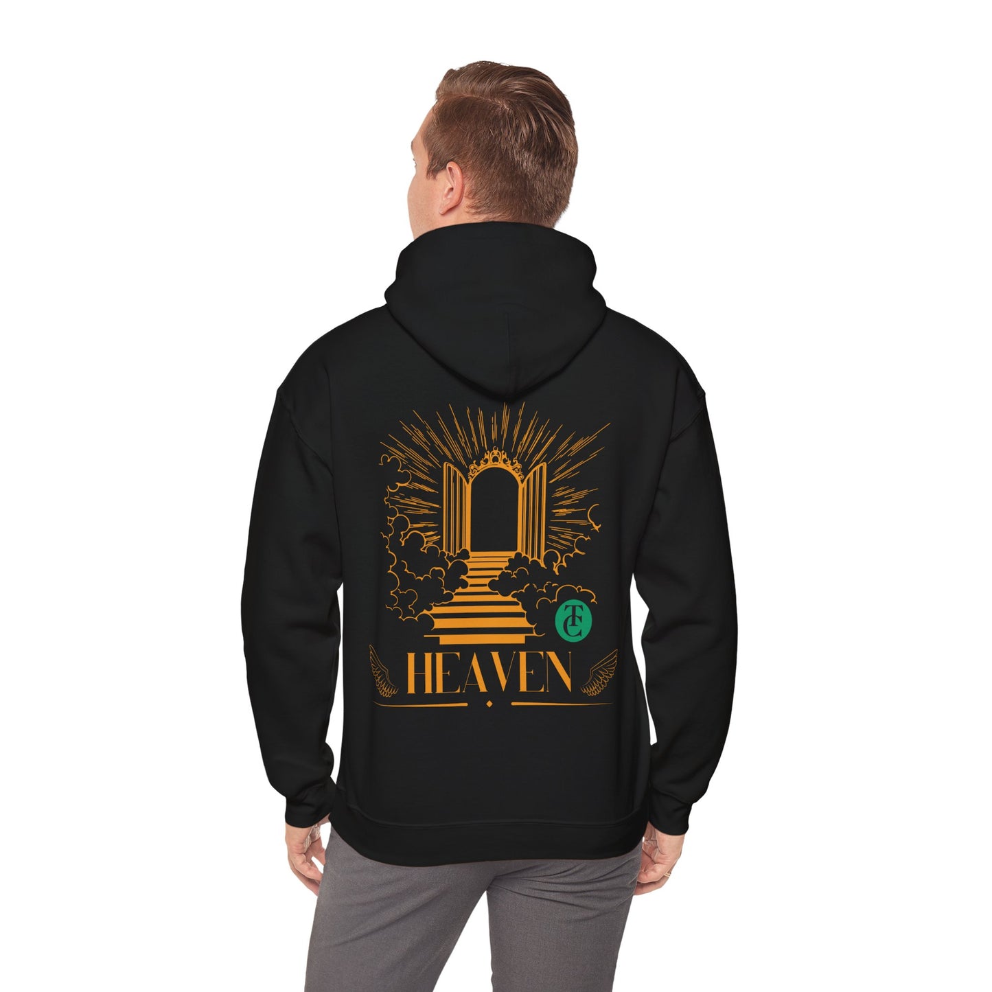Heavenly Black Hoodie, Cozy Sweatshirt for All Seasons, Gift for Friends, Comfortable Layering, Casual Streetwear - THE CATCH