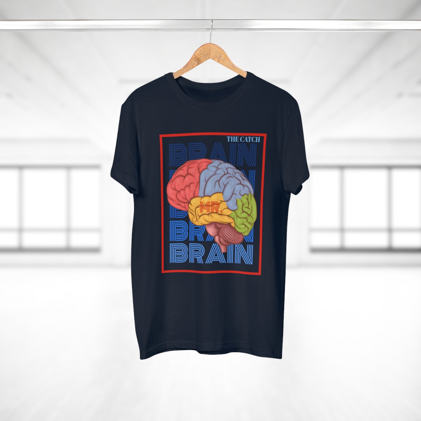 Colorful Brain Graphic T-Shirt - Unique Menswear for Science Lovers