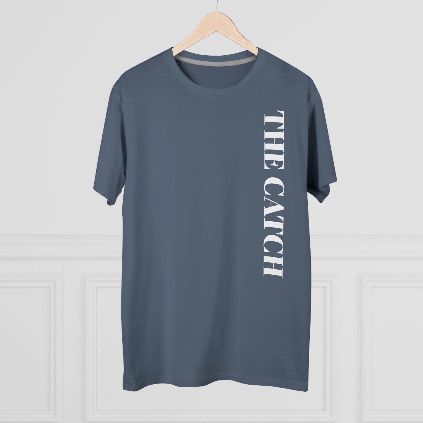 Urban Fashion Men's Modern-fit Tee - 'THE CATCH' Graphic Shirt for Trendsetters
