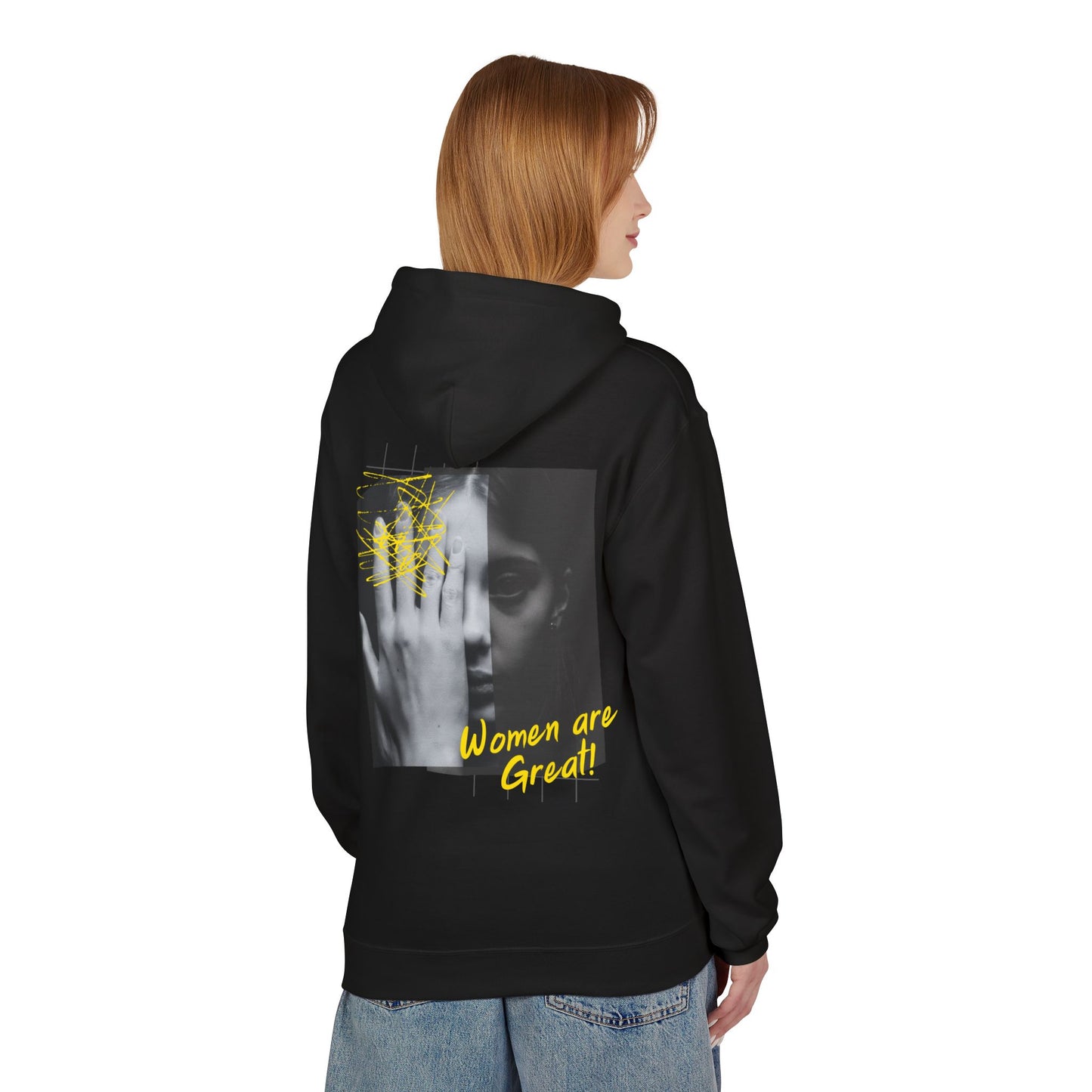 Empowering Women's Fleece Hoodie - "Strong Women Don't Wilt, They Bloom"