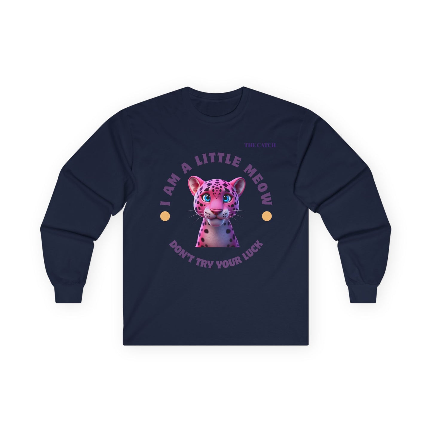 Funny Cat Long Sleeve Tee - "I Am A Little Meow" - Ultra Cotton
