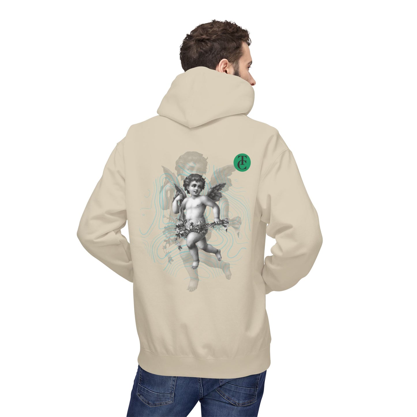 Fleece Hoodie with Cupid Design - Softstyle, Comfortable, Perfect for Casual Wear - THE CATCH