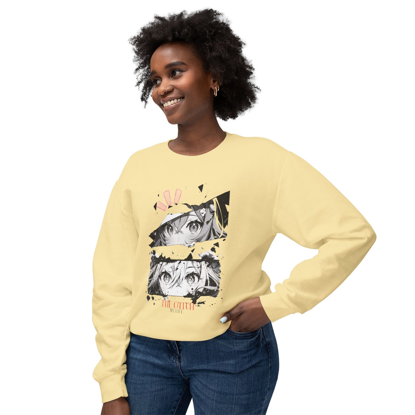 Anime Graphic Women's Lightweight Crewneck Sweatshirt - Perfect Gift for Fans