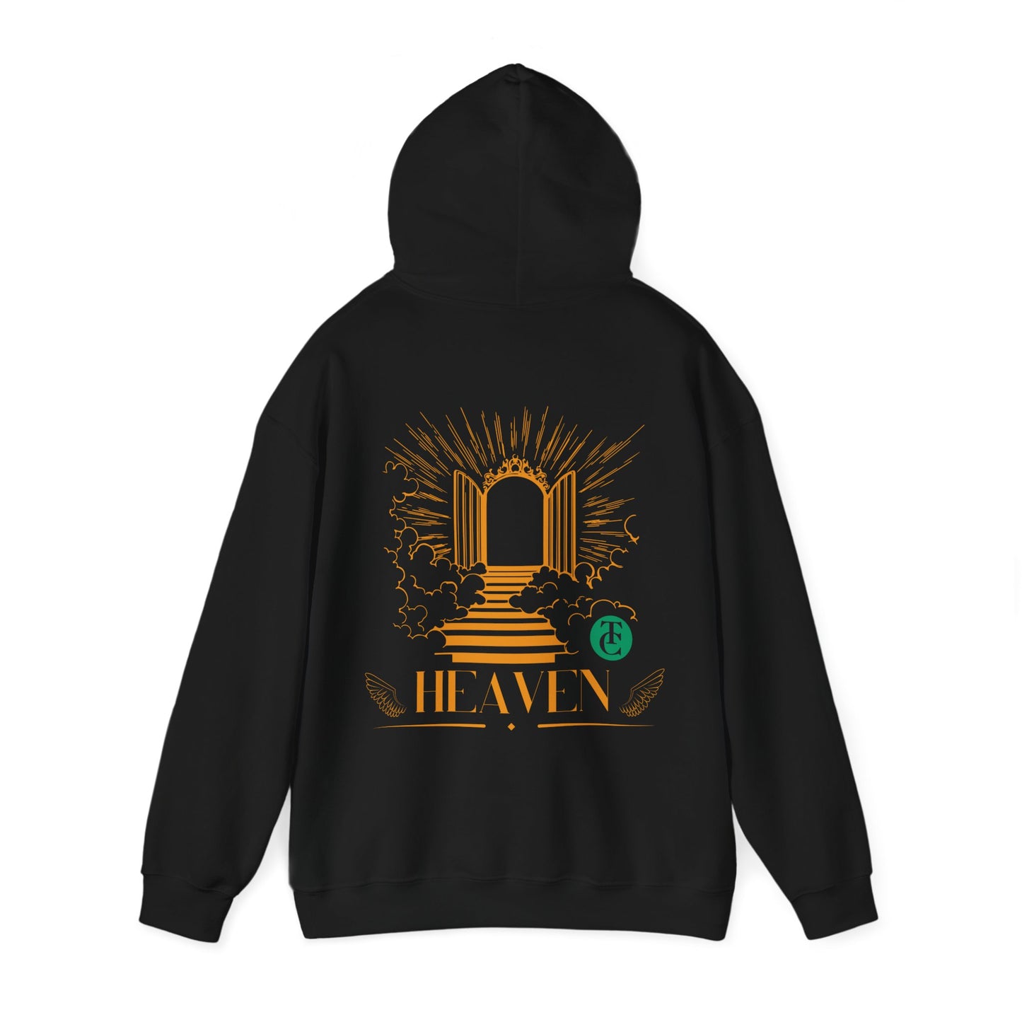 Heavenly Black Hoodie, Cozy Sweatshirt for All Seasons, Gift for Friends, Comfortable Layering, Casual Streetwear - THE CATCH