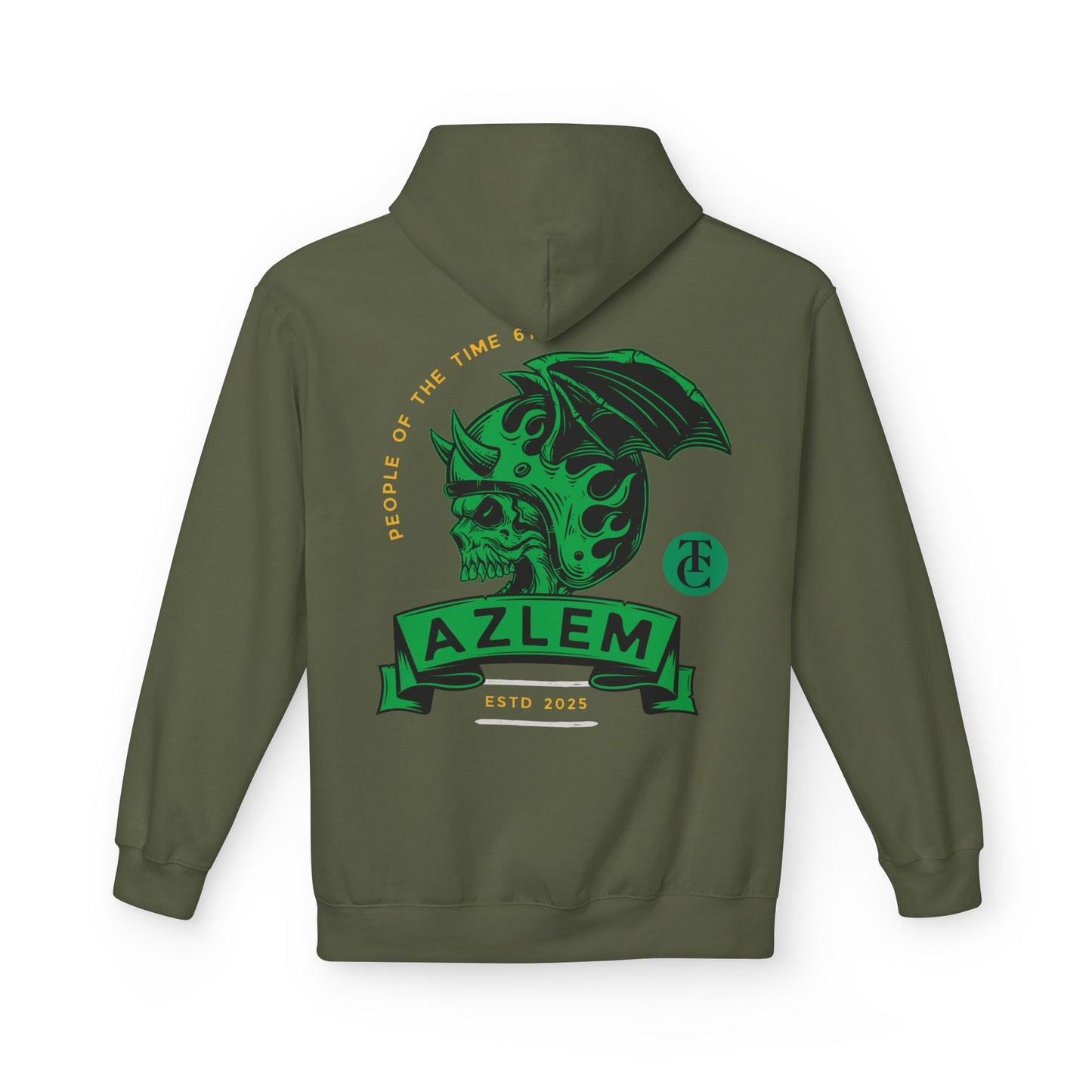 Midweight Softstyle Fleece Hoodie - Azlem Skull Design