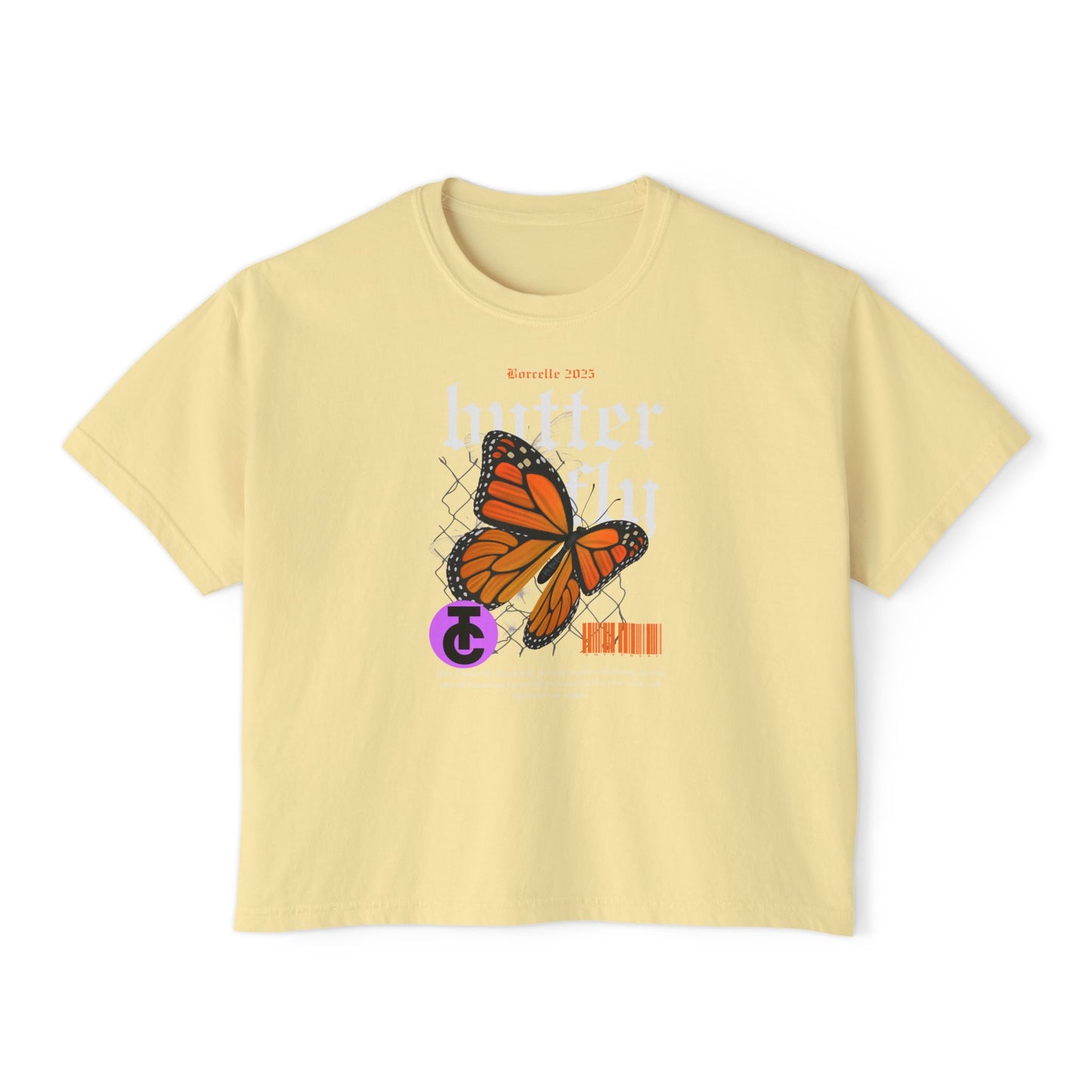 Bohemian Butterfly Women's Boxy Tee, Casual Tee, Graphic Tee, Summer Shirt, Nature Lover Gift - THE CATCH