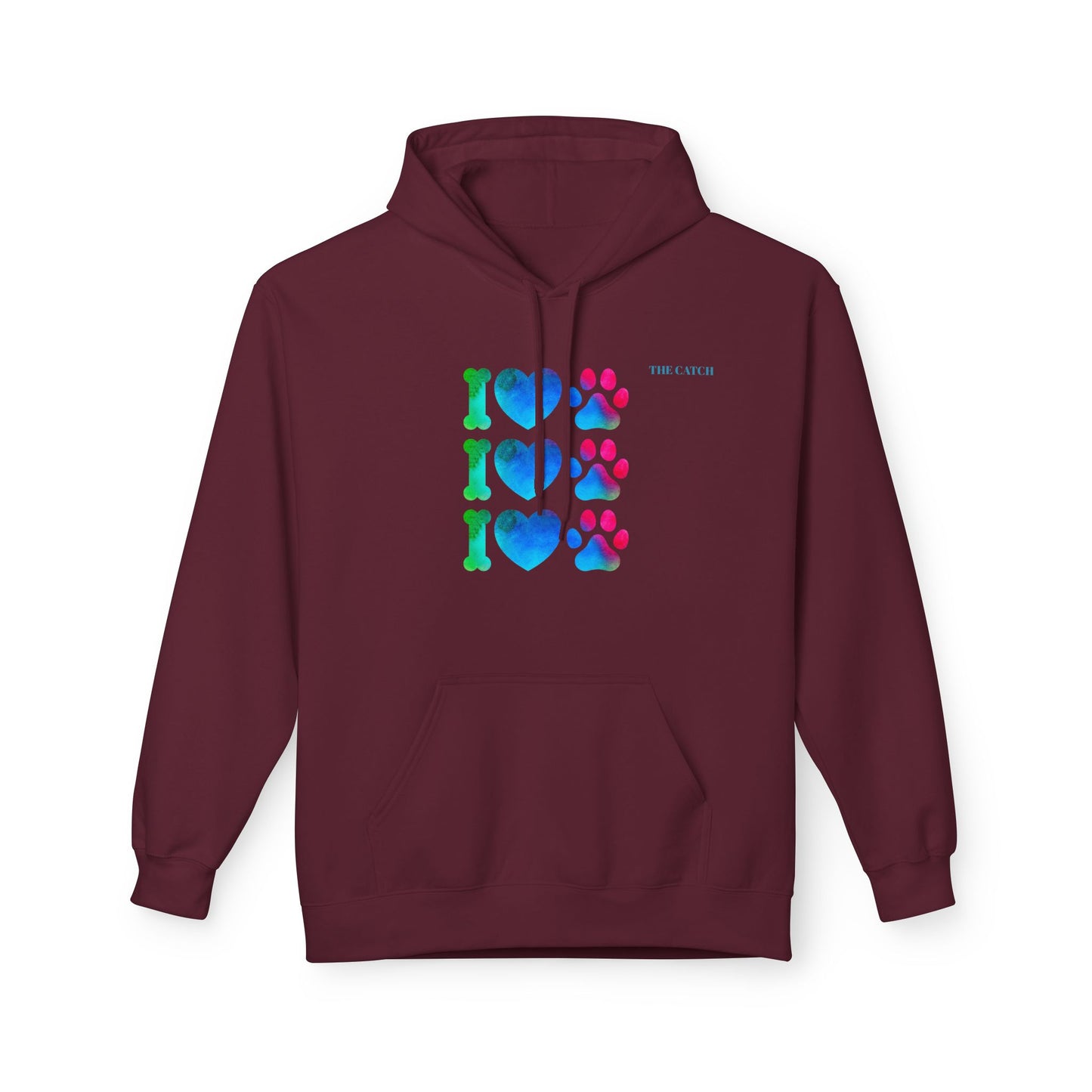 I Love Pets Midweight Softstyle Fleece Hoodie – Perfect Gift for Animal Lovers