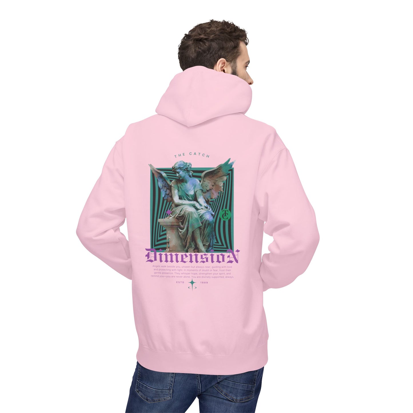 Cosmic Dimension Hoodie | Softstyle Fleece Wear, Unique Graphic Pullover, Gift for Astronomers, Casual Streetwear