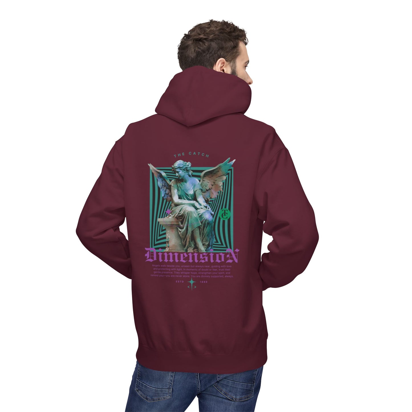 Cosmic Dimension Hoodie | Softstyle Fleece Wear, Unique Graphic Pullover, Gift for Astronomers, Casual Streetwear - THE CATCH