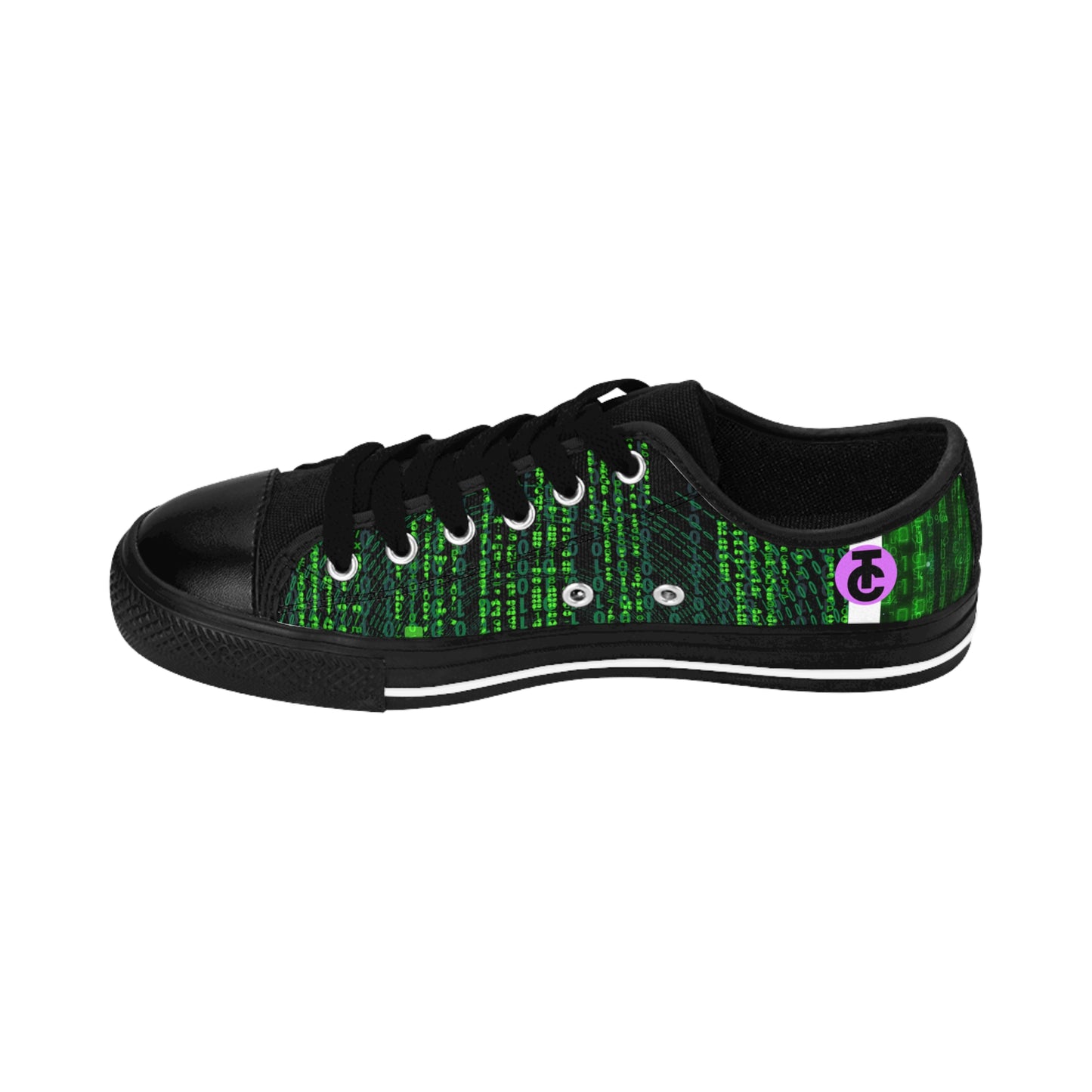 Matrix-Inspired Men's Sneakers - Trendy Casual Footwear for Tech Enthusiasts