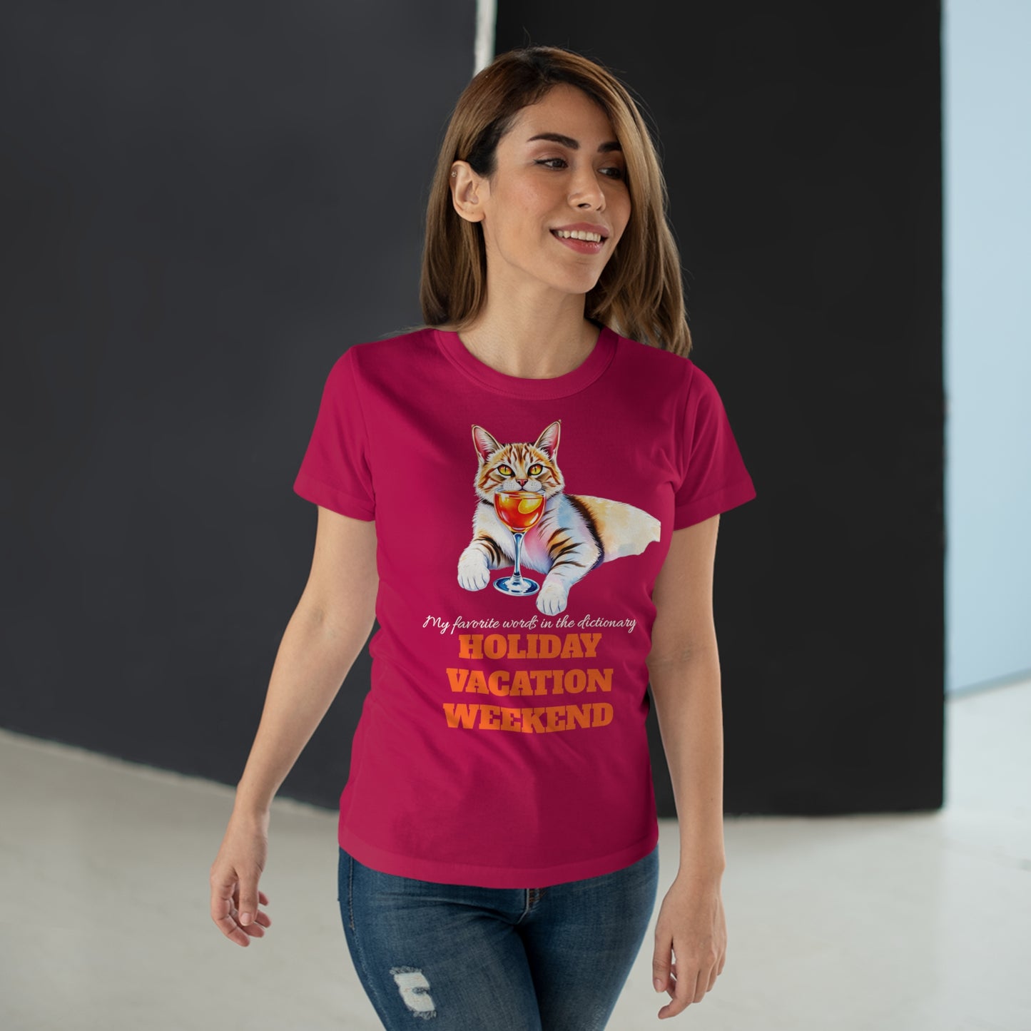 Cat Lover's Holiday Vacation T-Shirt