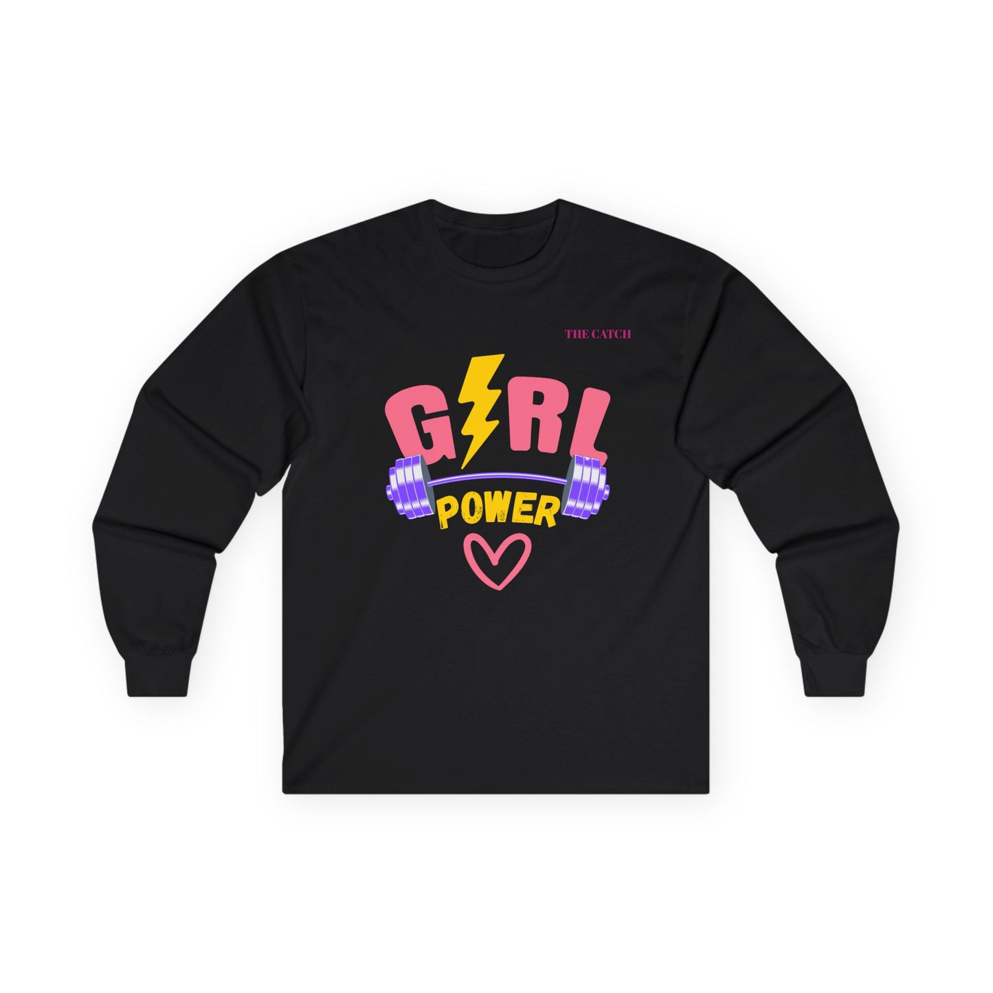 Girl Power Long Sleeve Tee - Women's Ultra Cotton Workout Shirt