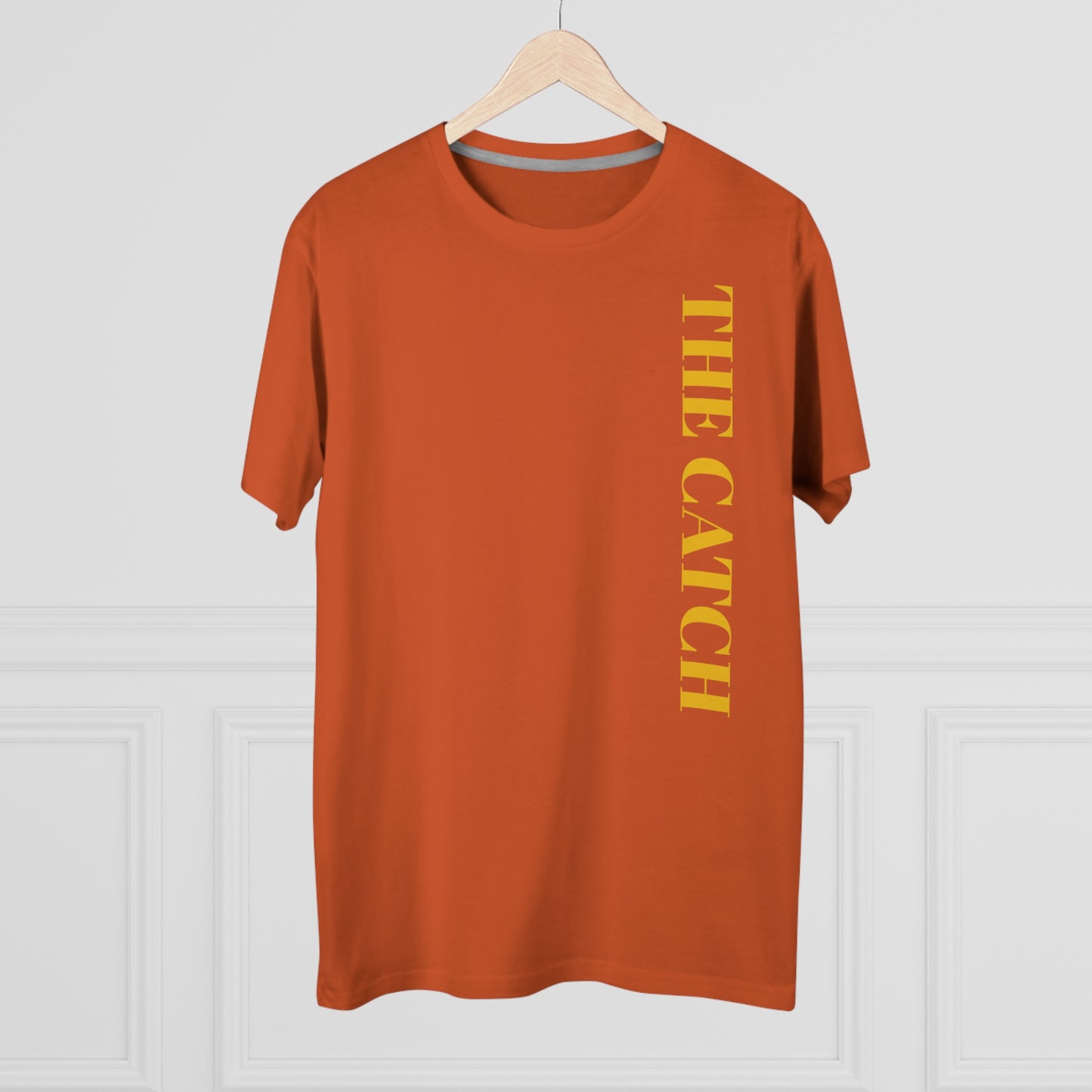 Urban Fashion Men's Modern-fit Tee - 'THE CATCH' Graphic Shirt for Trendsetters - THE CATCH