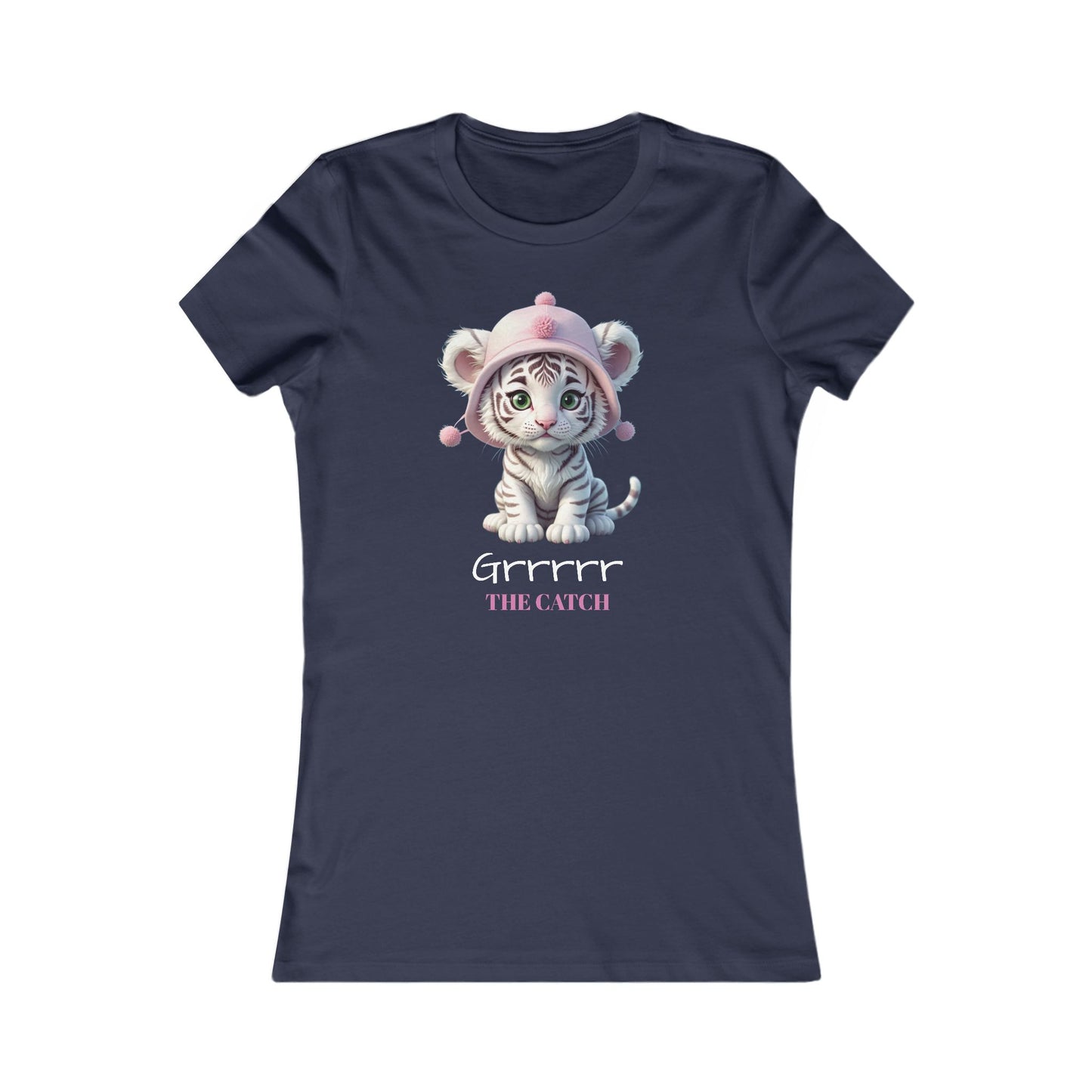 Cute Tiger Graphic Tee for Women - "Grrrrr The Catch" - THE CATCH