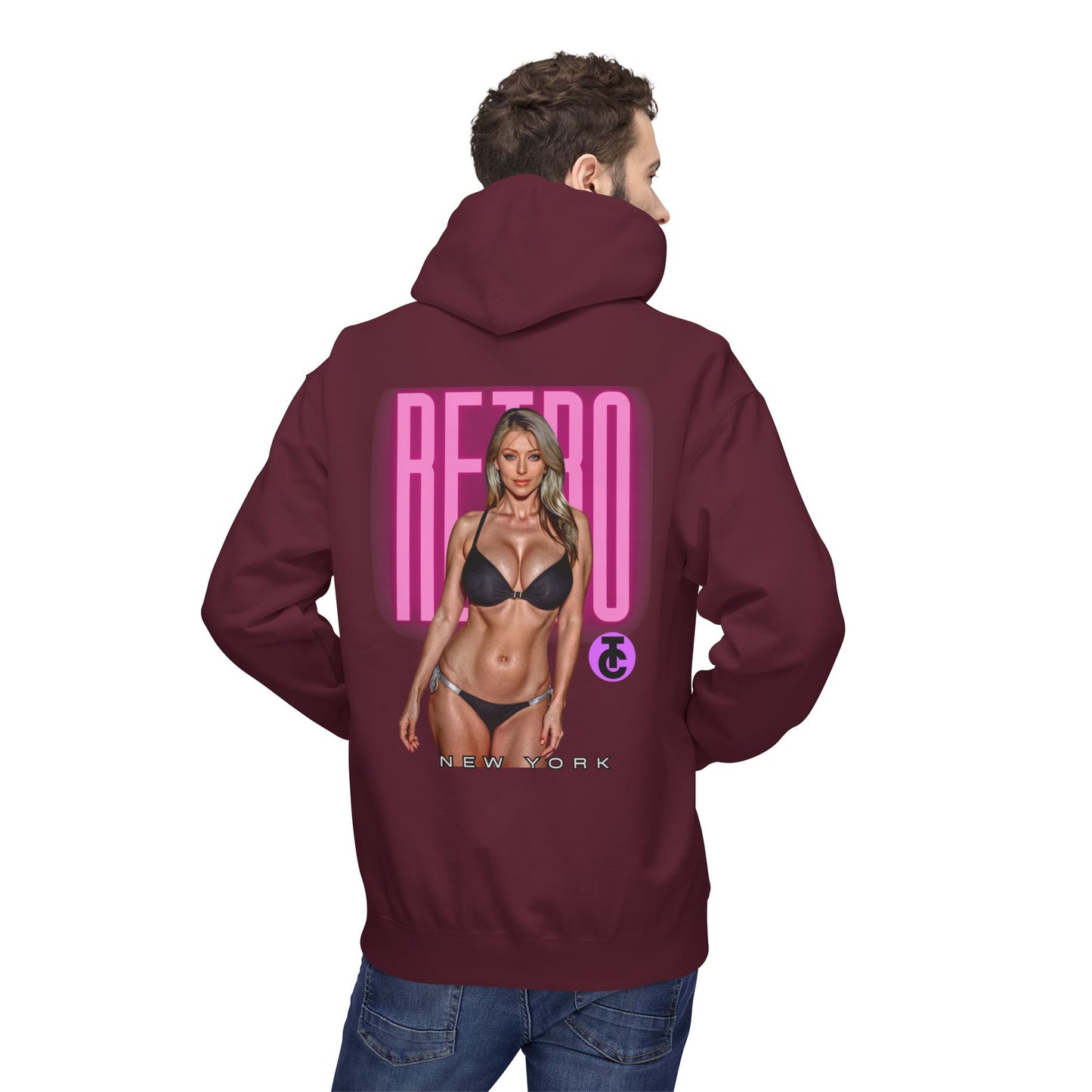 Retro New York Fleece Hoodie, 80s Style Sweatshirt, Vintage Hoodie, Casual Streetwear, Trending Fashion - THE CATCH
