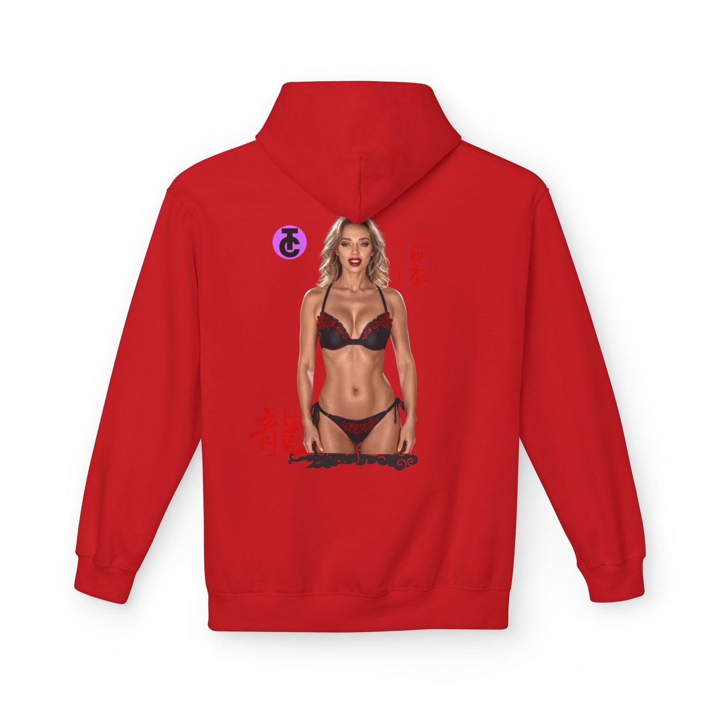 Midweight Softstyle Fleece Hoodie - Vibrant Japanese-Inspired Design