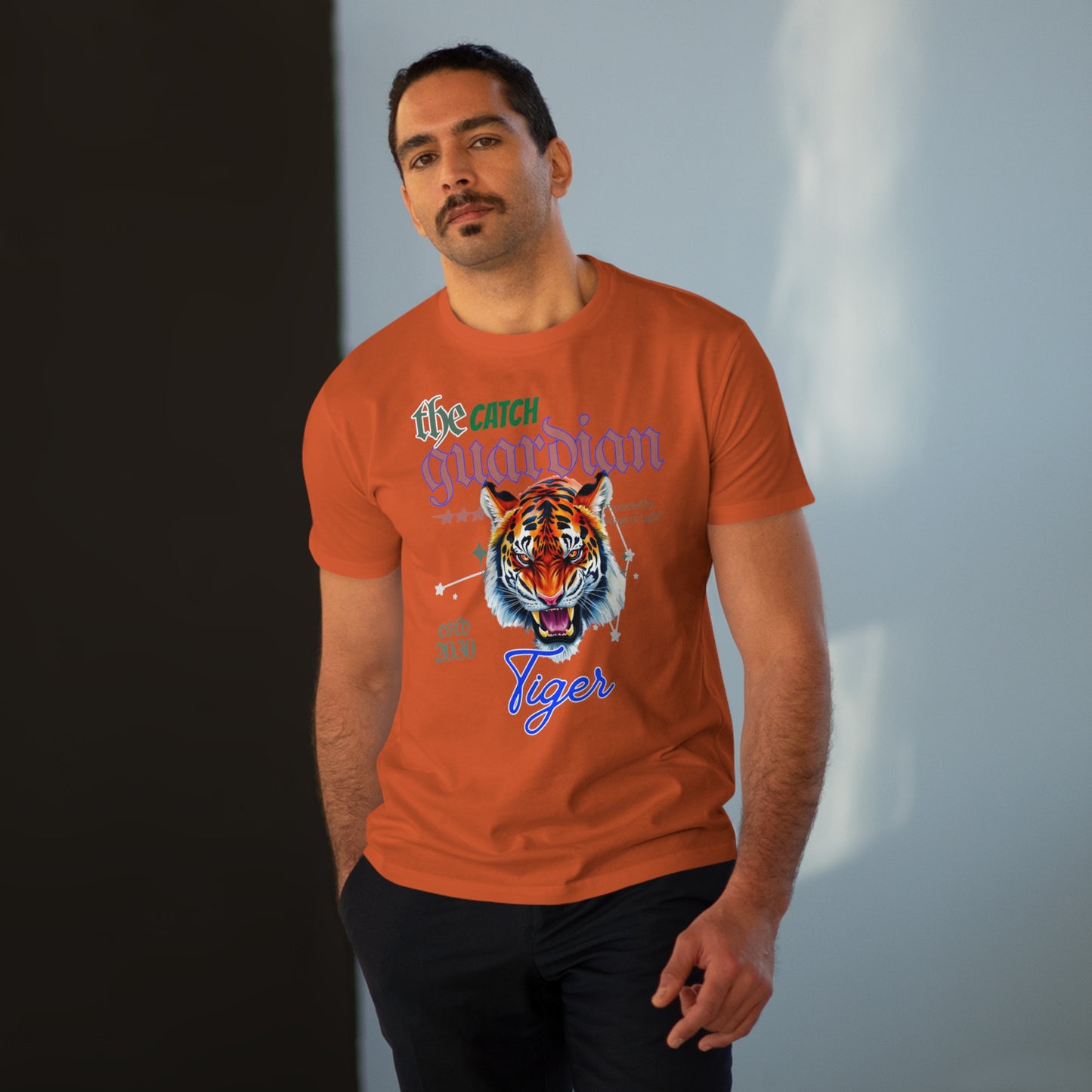 Men's Modern-fit Tiger Graphic Tee - The Catch Guardian 2030 - THE CATCH