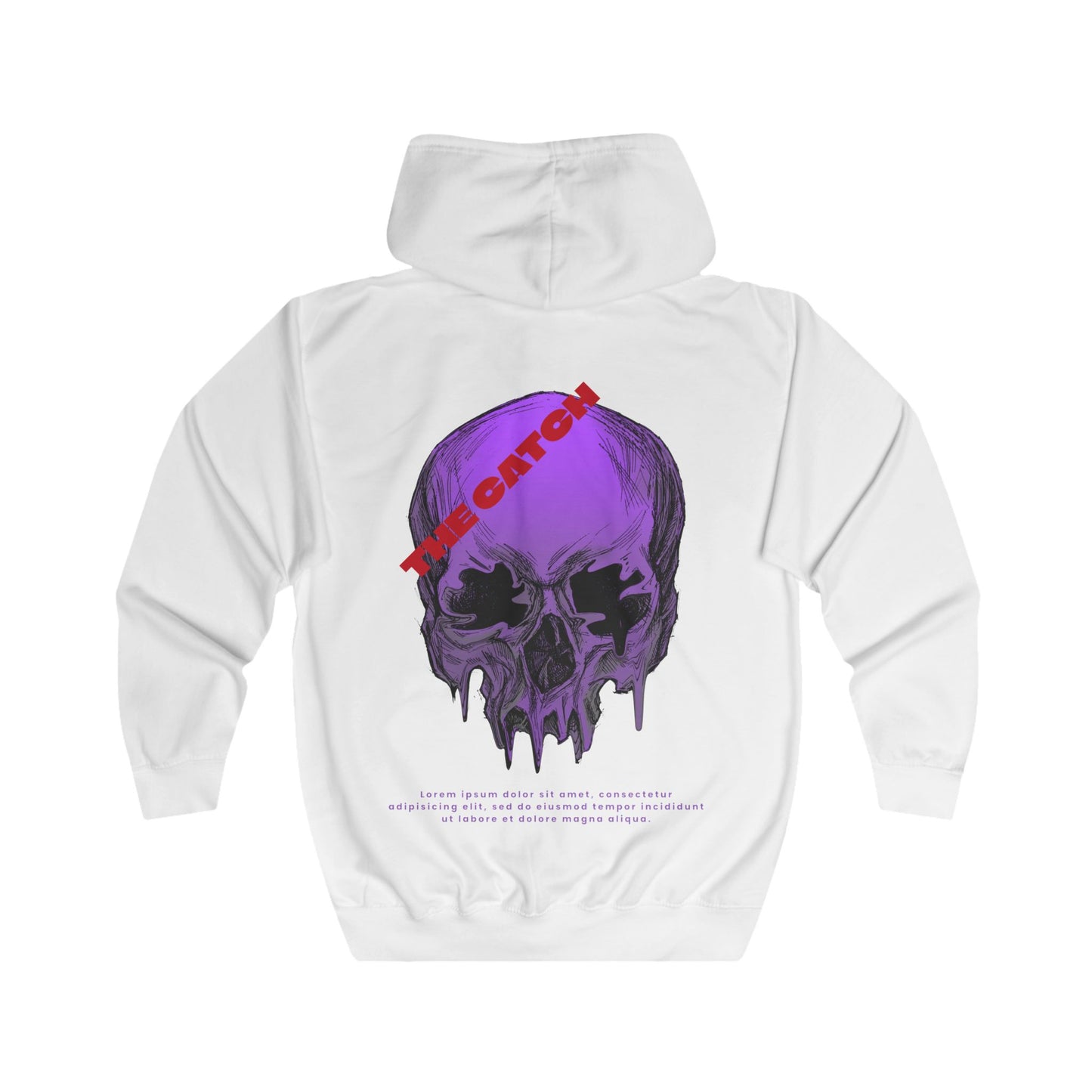 Full Zip Hoodie - 'The Catch Baddie' Skull Design